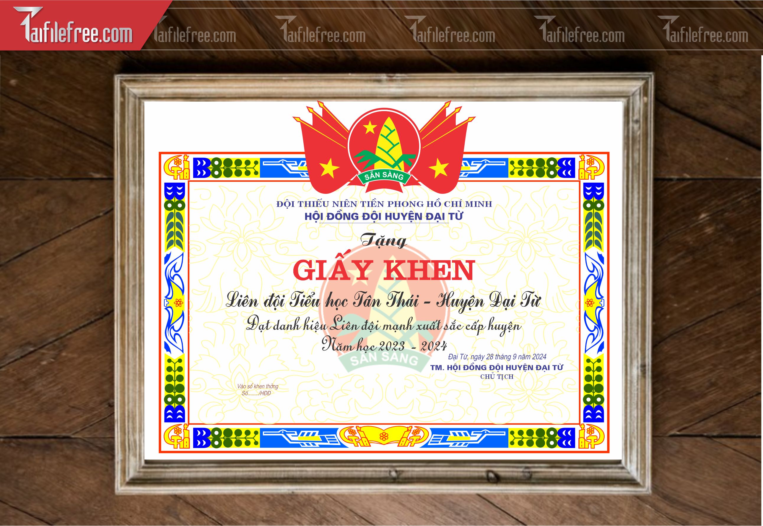 Giấy Khen Trường Học Đẹp_GK89