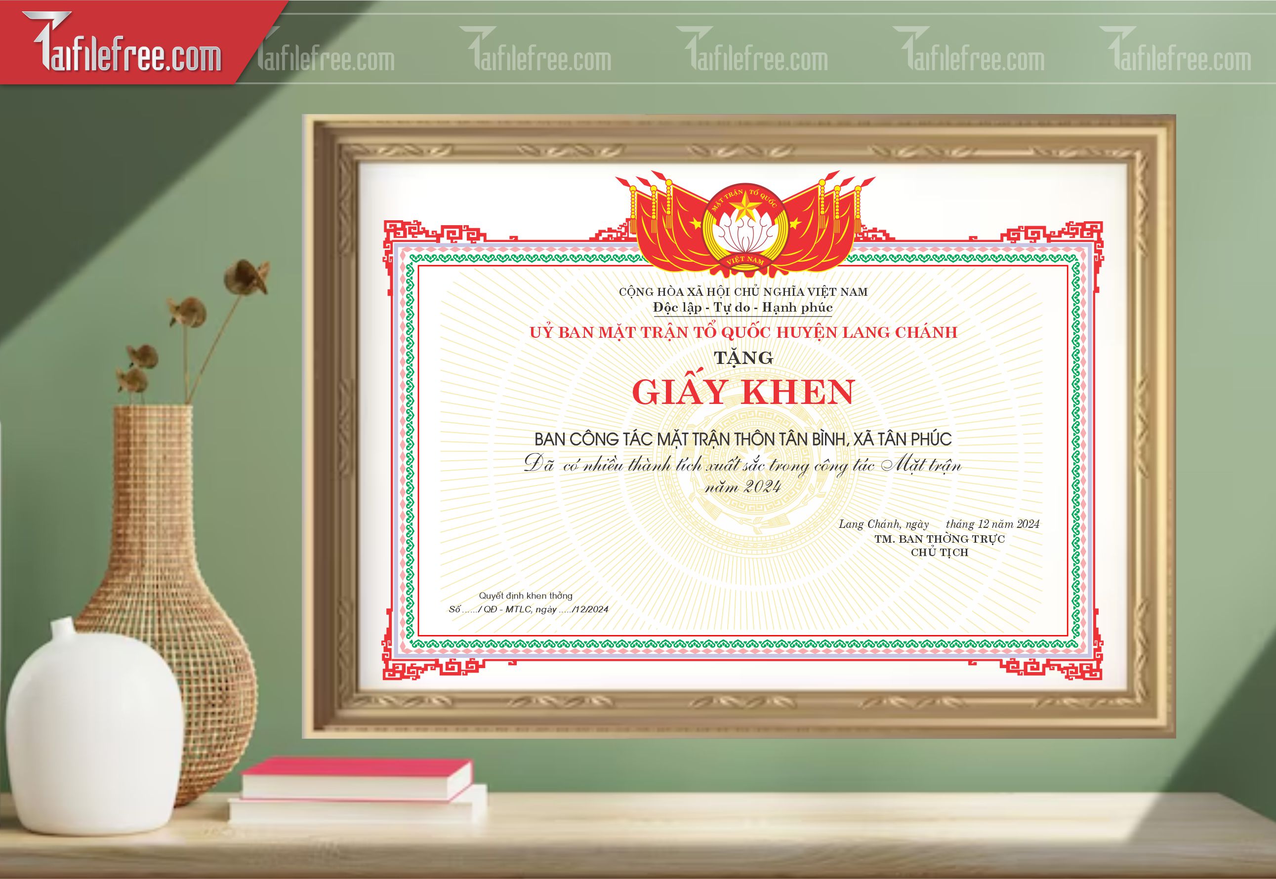 Giấy Khen Nhà Nước, Giấy Khen Mặt Trận Tổ Quốc Việt Nam_GK97