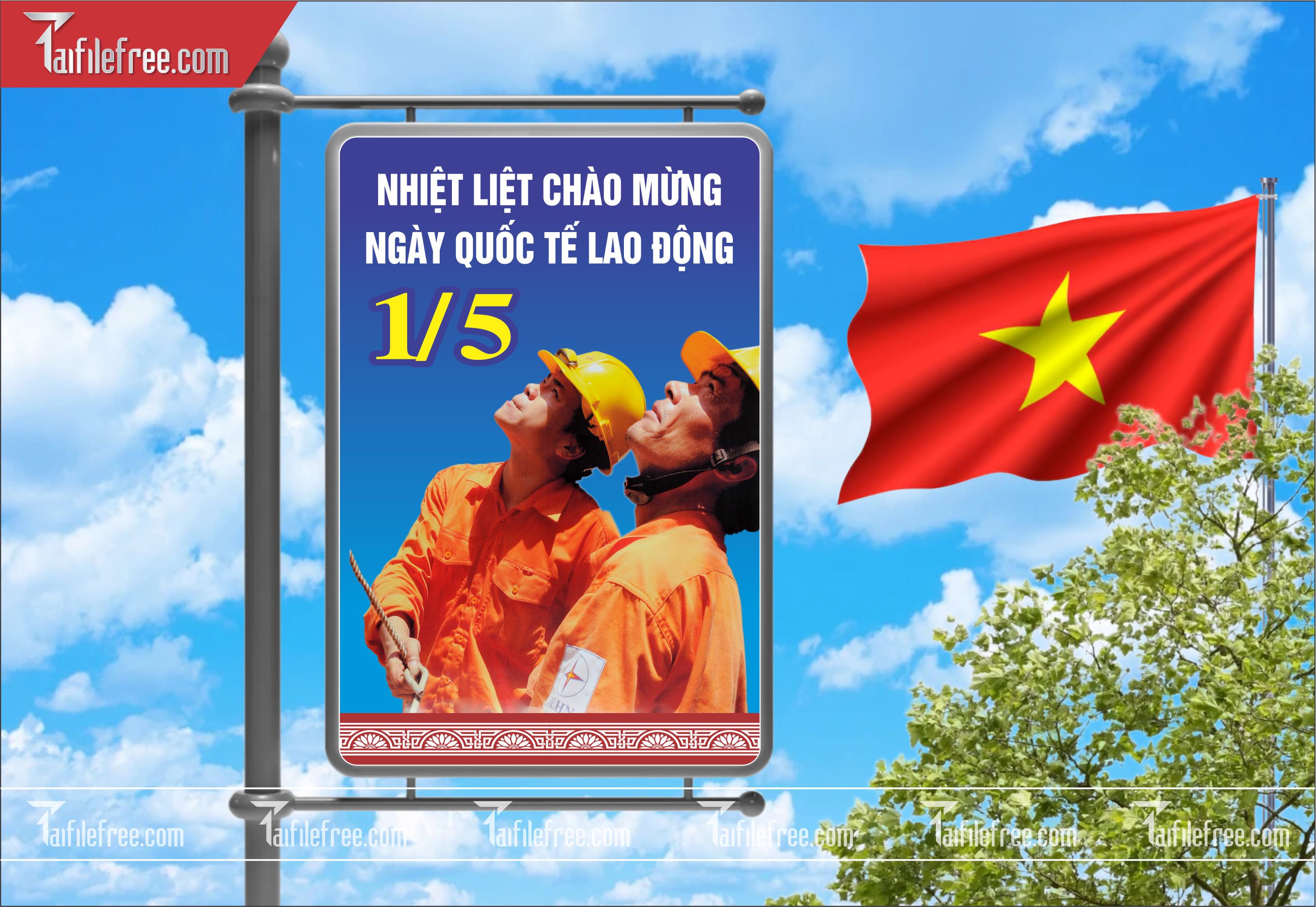 BANNER Trang Trí Giải Phóng Miền Nam 30/4 Vector_GN124