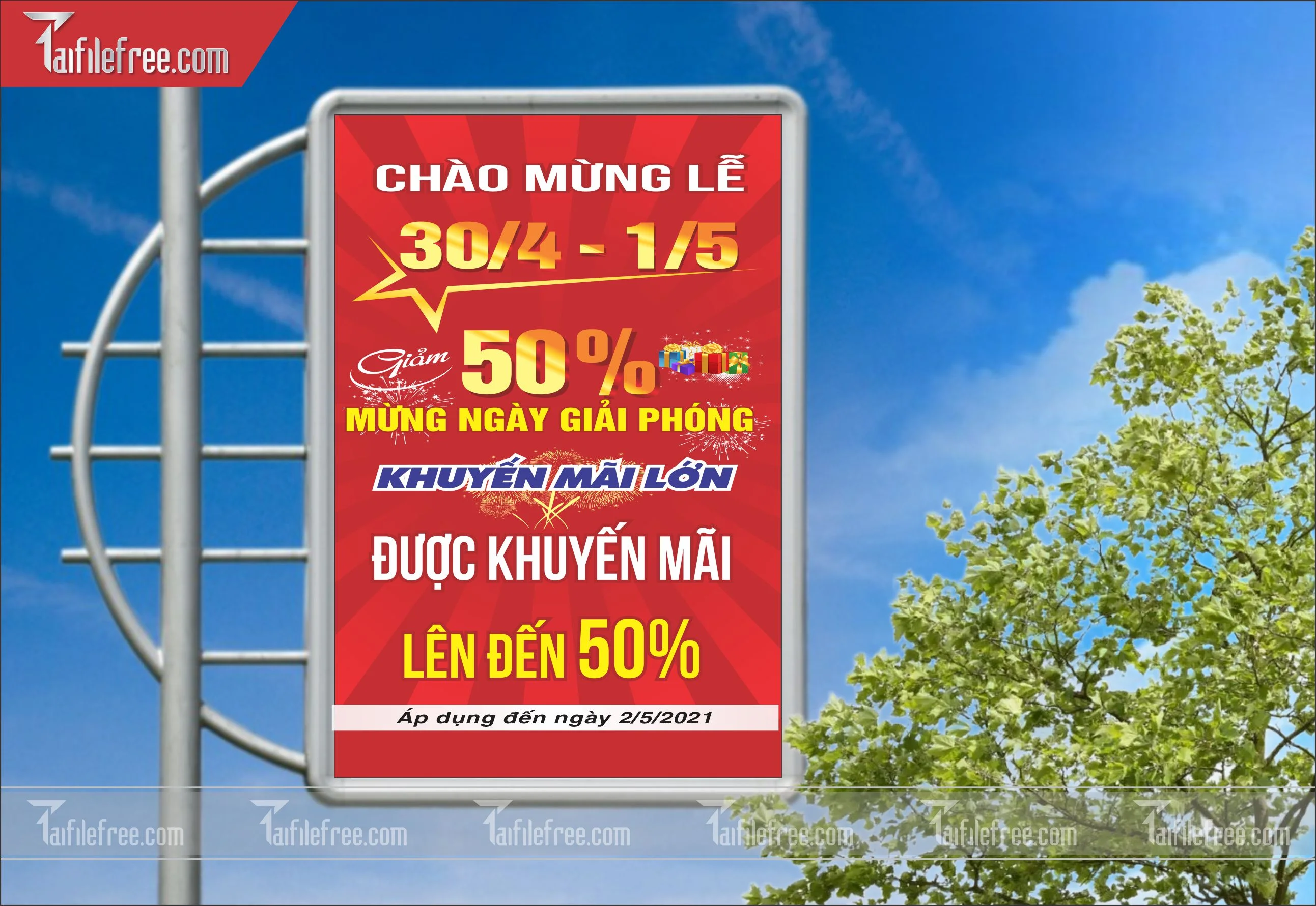 BANNER Trang Trí Giải Phóng Miền Nam 30/4 và Quốc Tế Lao Động 01/5  Vector_GN32