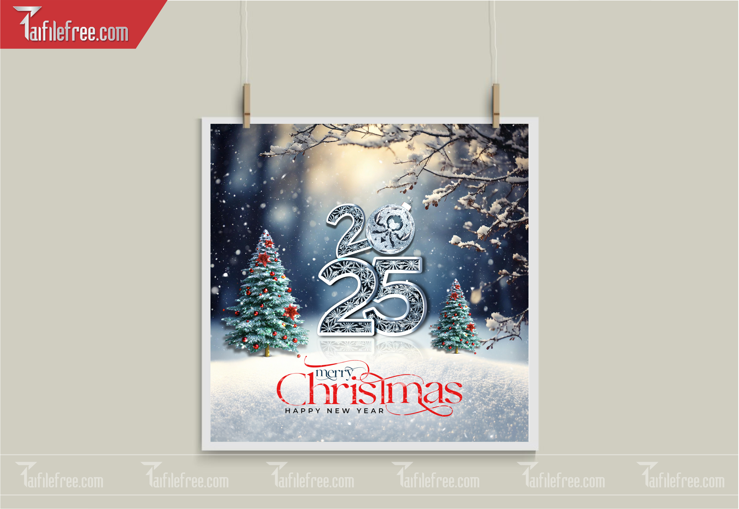 Banner Giáng Sinh - Noel - Backdrop Merry Christmas GS02