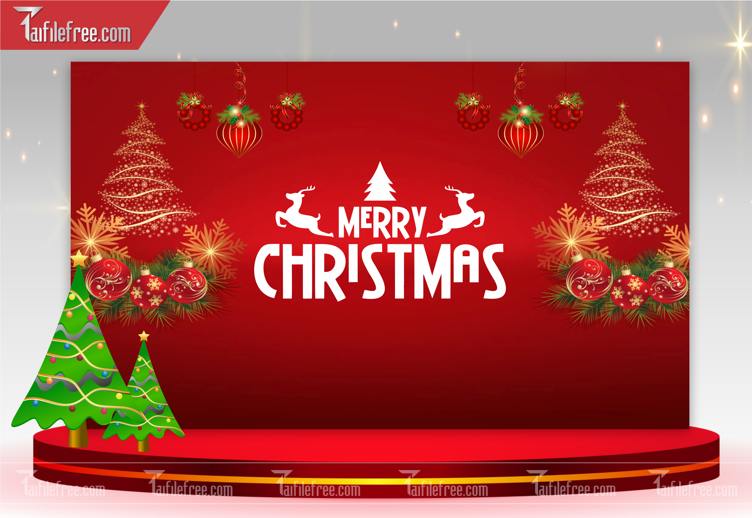 Banner Giáng Sinh - Noel - Backdrop Merry Christmas GS08