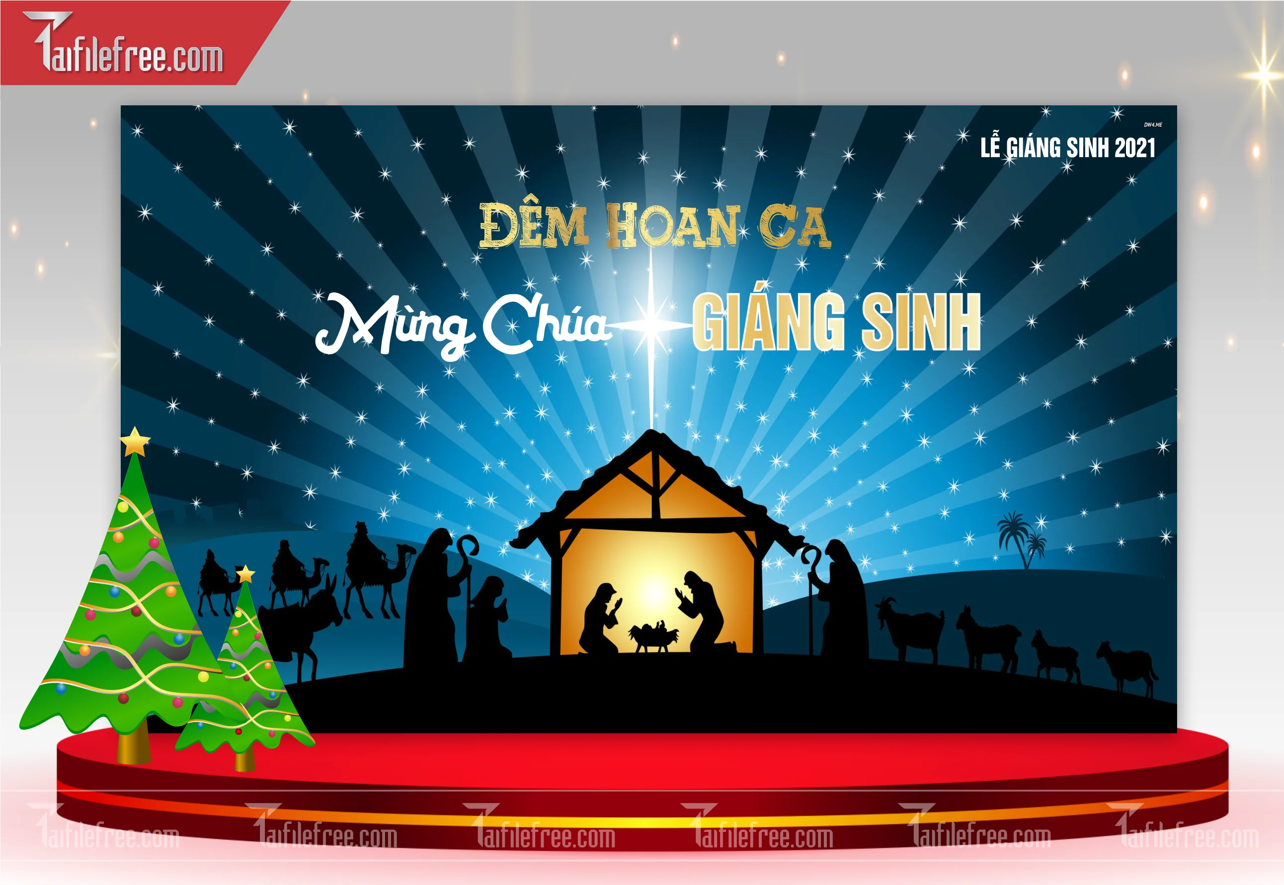 Banner Giáng Sinh - Noel - Backdrop Merry Christmas GS11