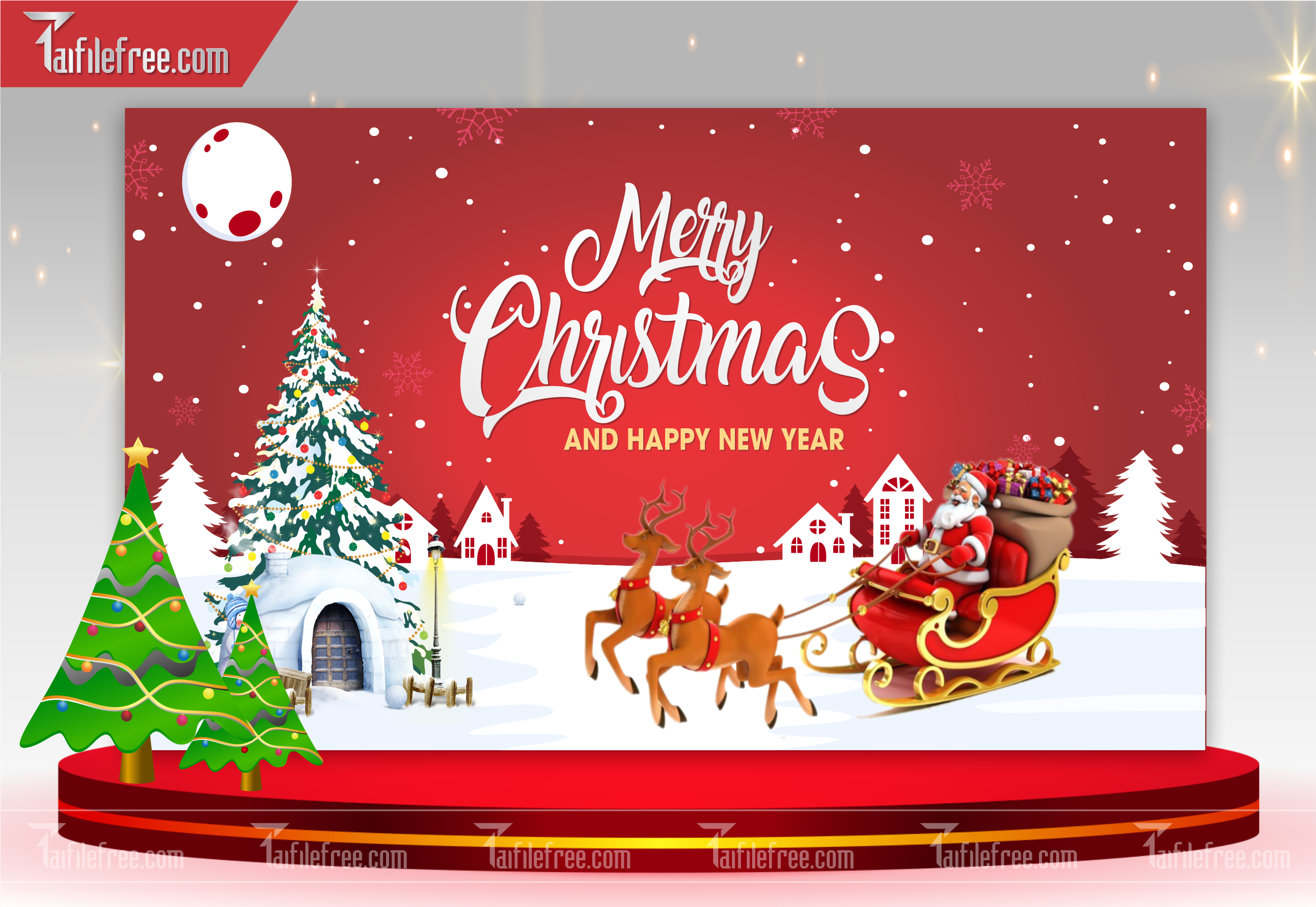 Banner Giáng Sinh - Noel - Backdrop Merry Christmas GS13