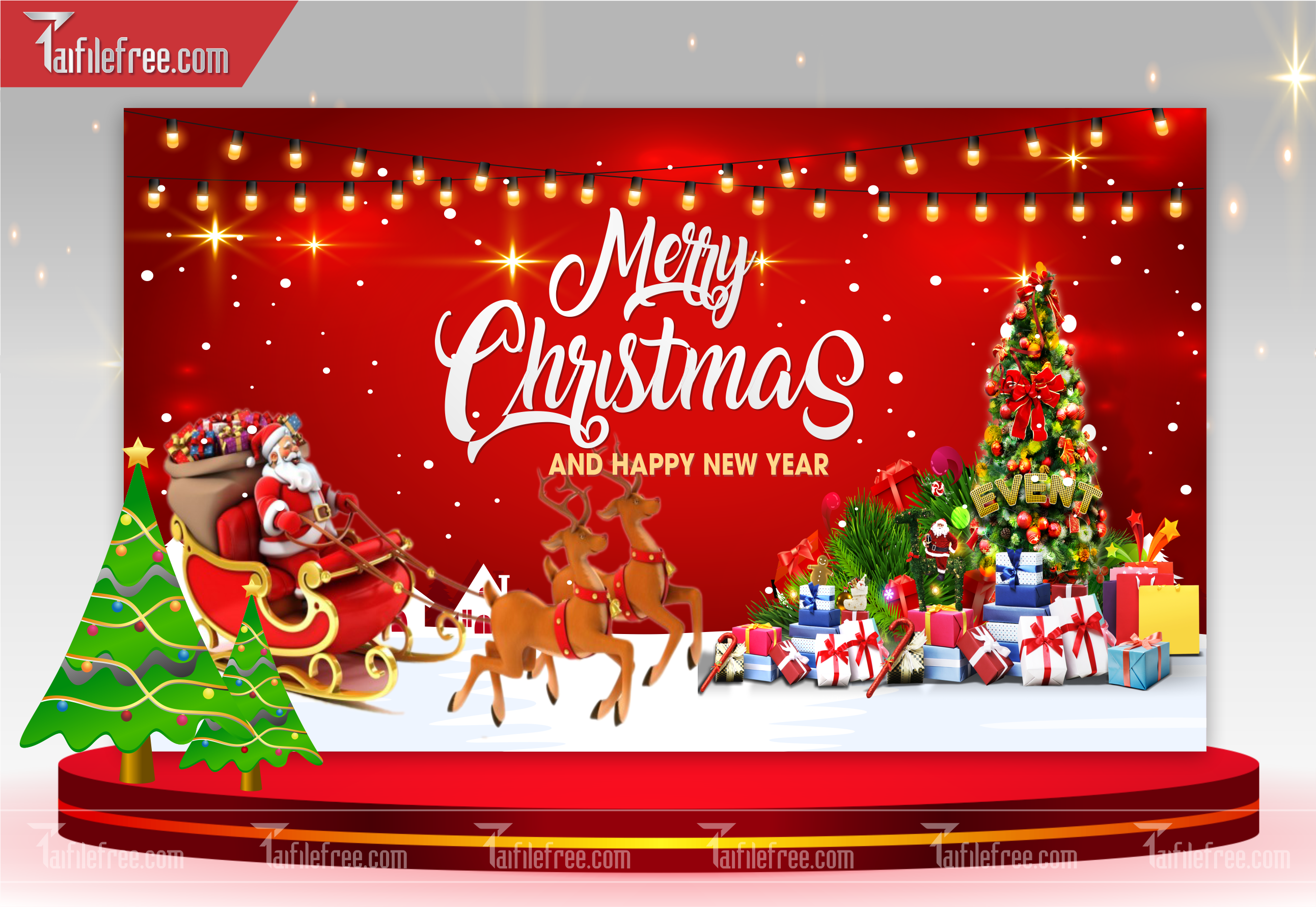 Banner Giáng Sinh - Noel - Backdrop Merry Christmas GS16