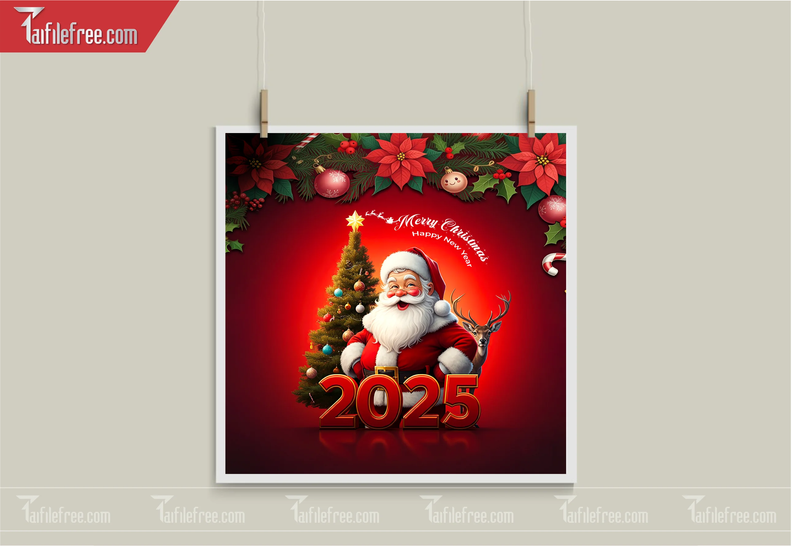 Banner Giáng Sinh - Noel - Backdrop Merry Christmas GS19