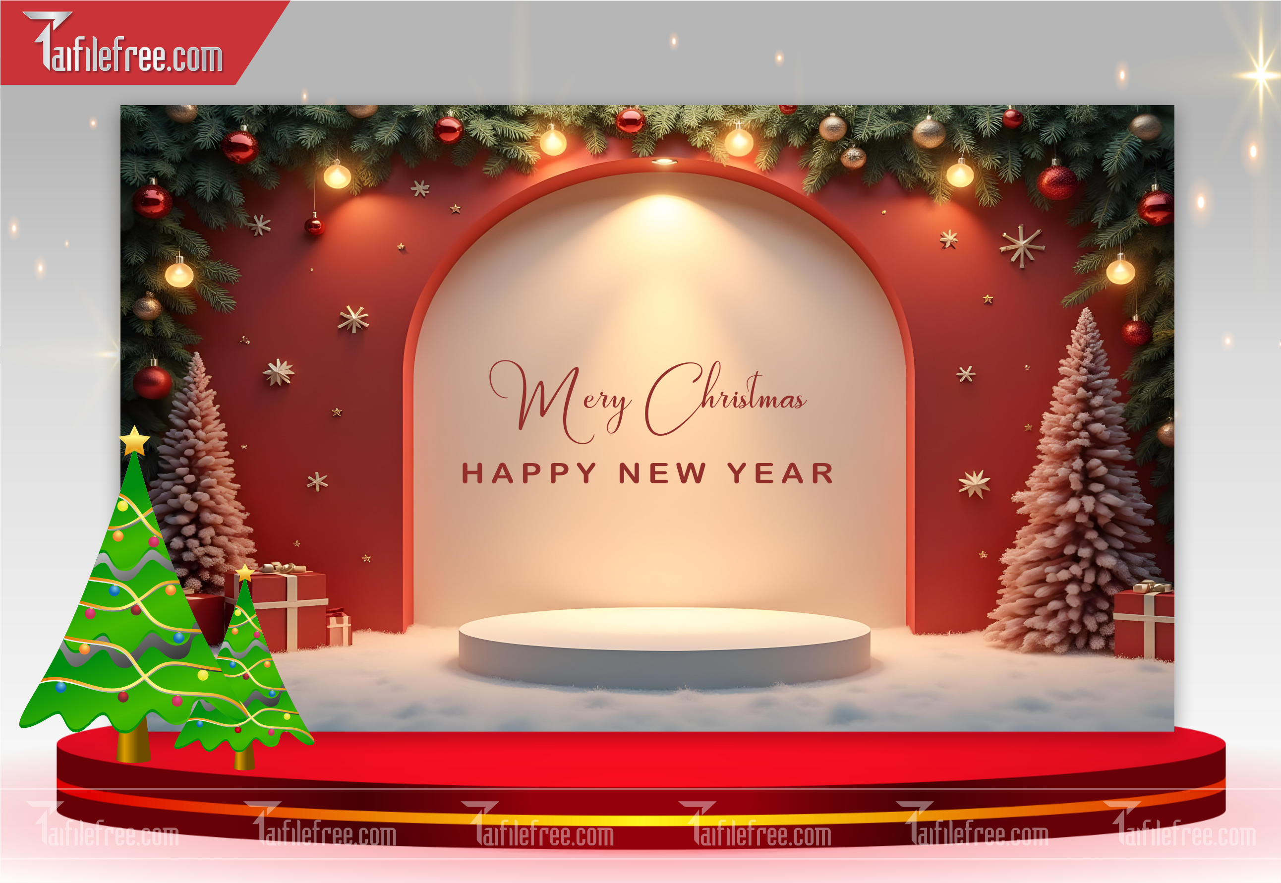 Banner Giáng Sinh - Noel - Backdrop Merry Christmas GS23