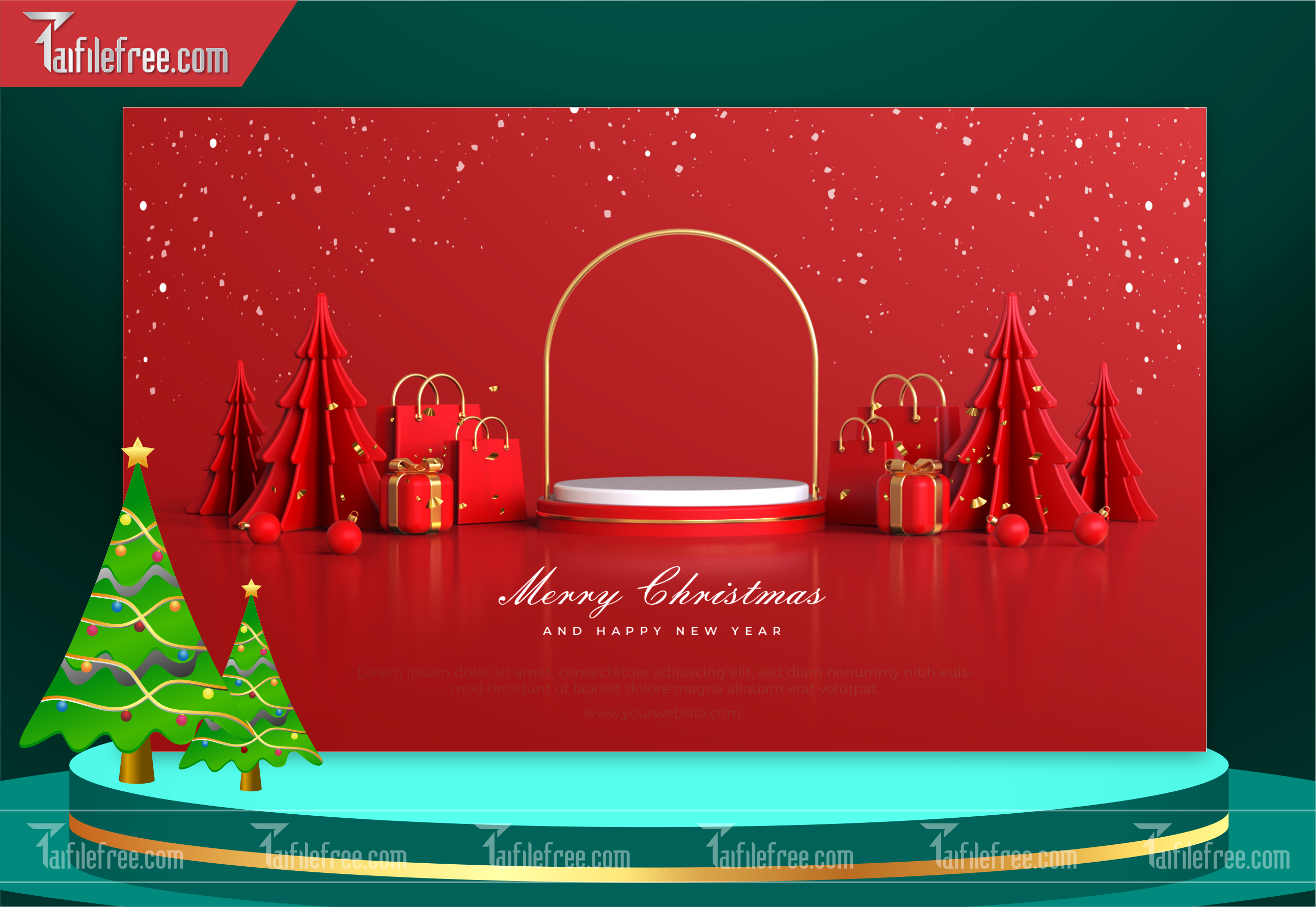 Banner Giáng Sinh - Noel - Backdrop Merry Christmas GS38