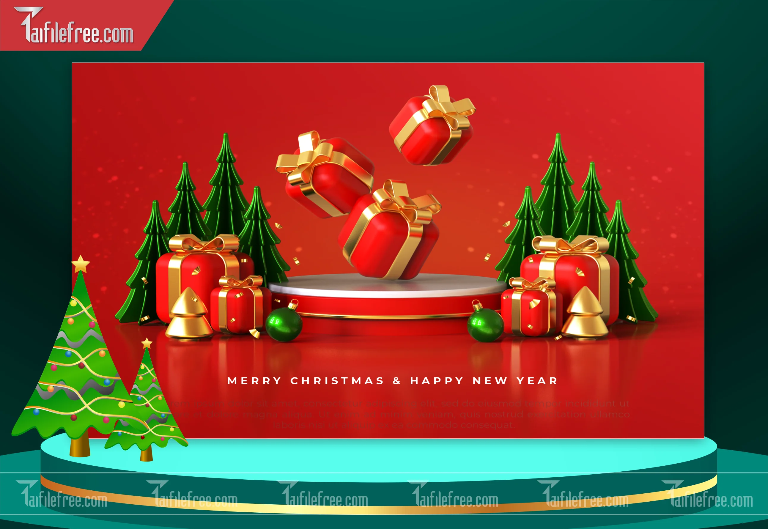 Banner Giáng Sinh - Noel - Backdrop Merry Christmas GS39