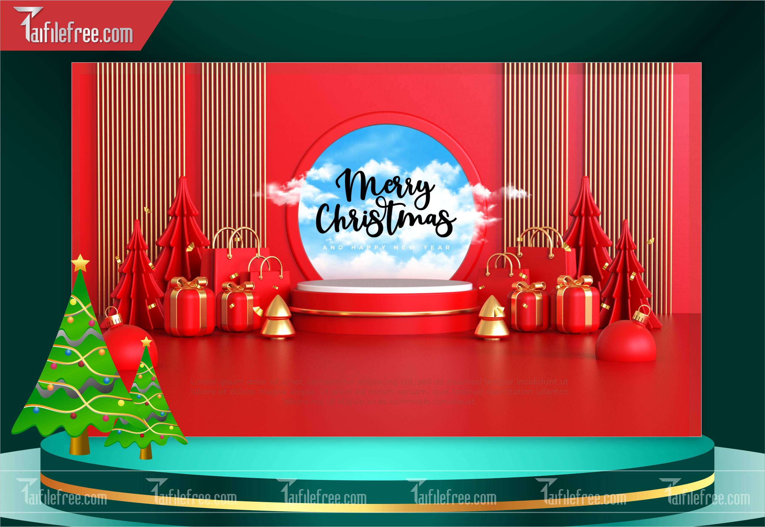 Banner Giáng Sinh - Noel - Backdrop Merry Christmas GS40