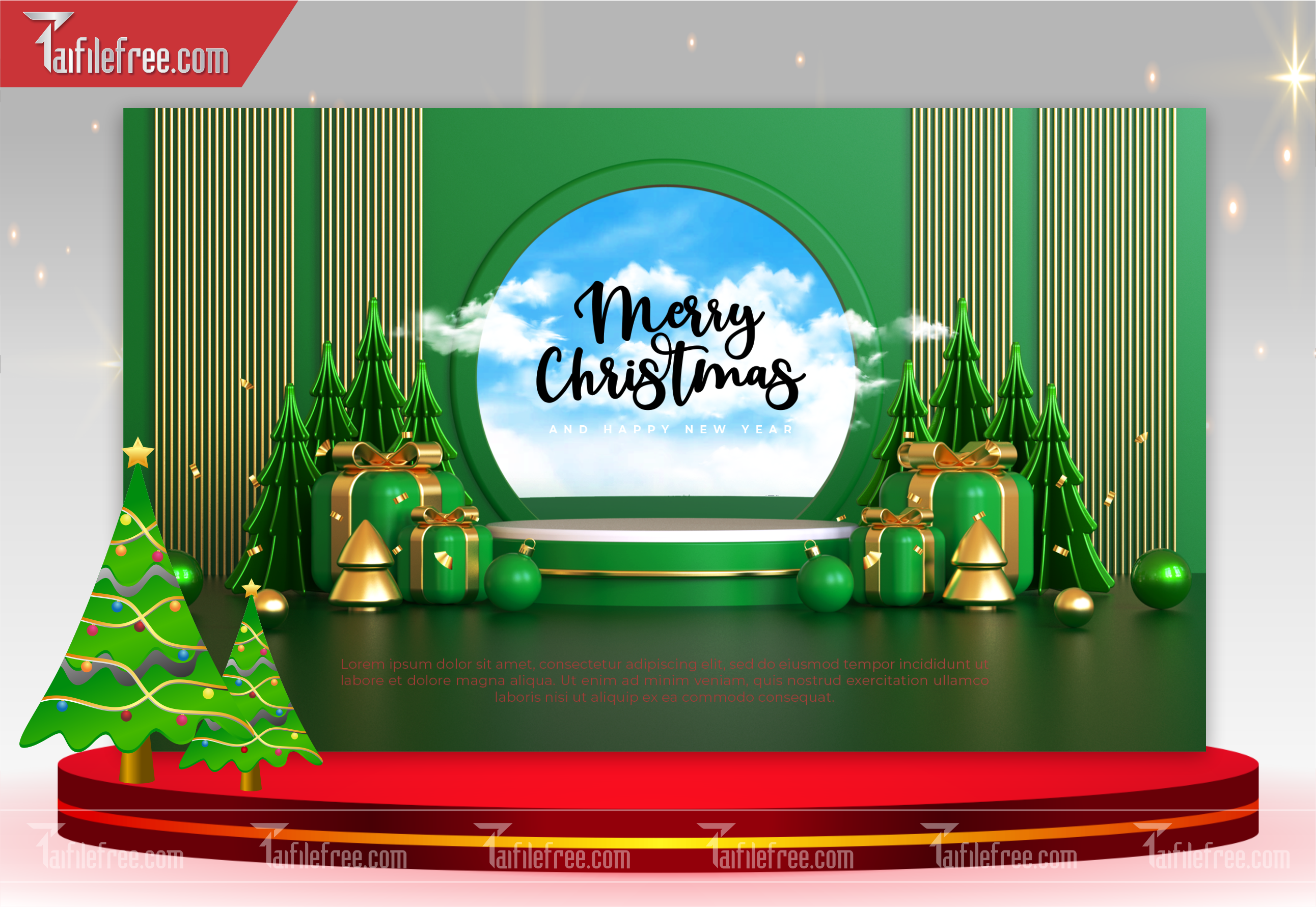Banner Giáng Sinh - Noel - Backdrop Merry Christmas GS41