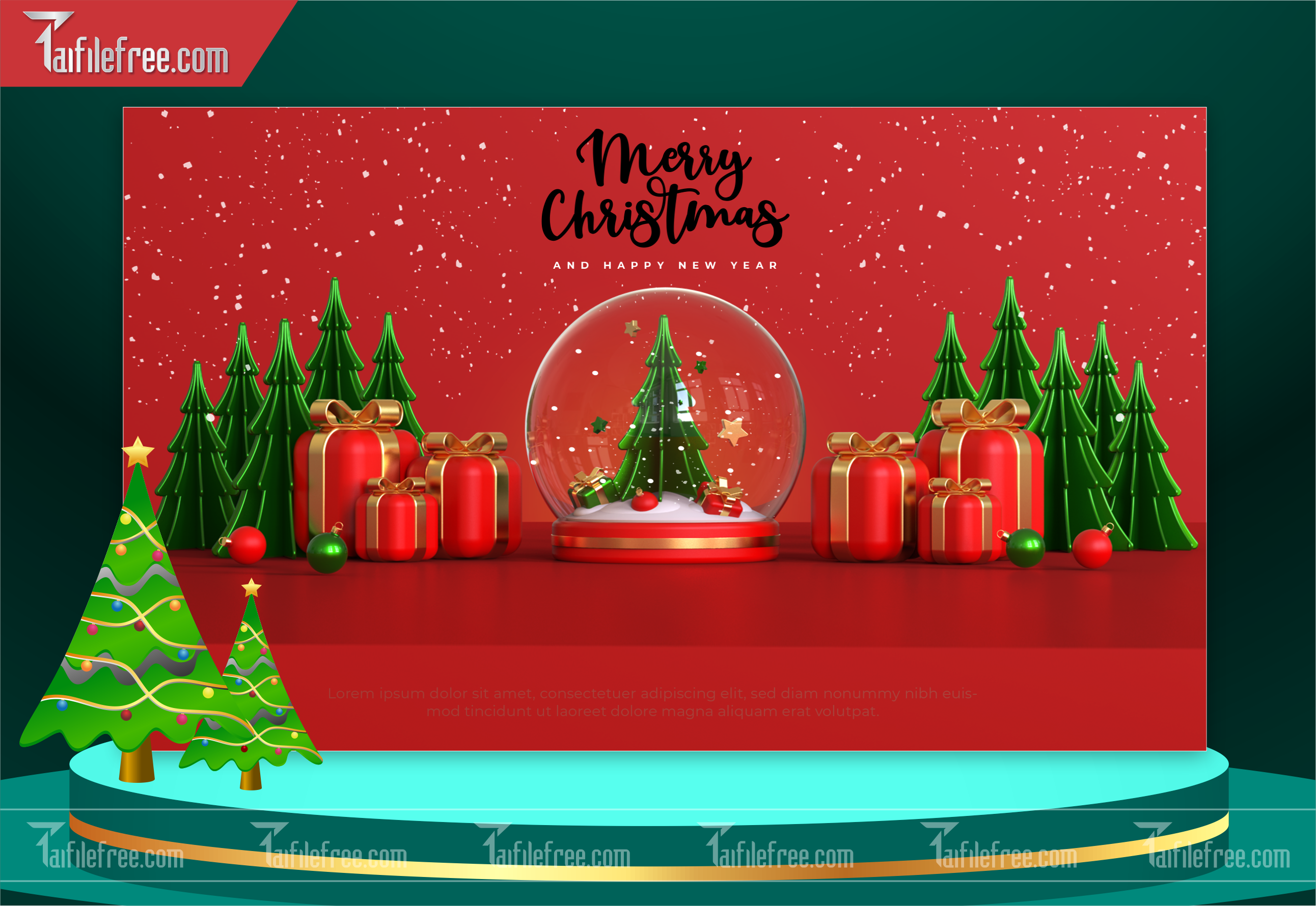 Banner Giáng Sinh - Noel - Backdrop Merry Christmas GS43