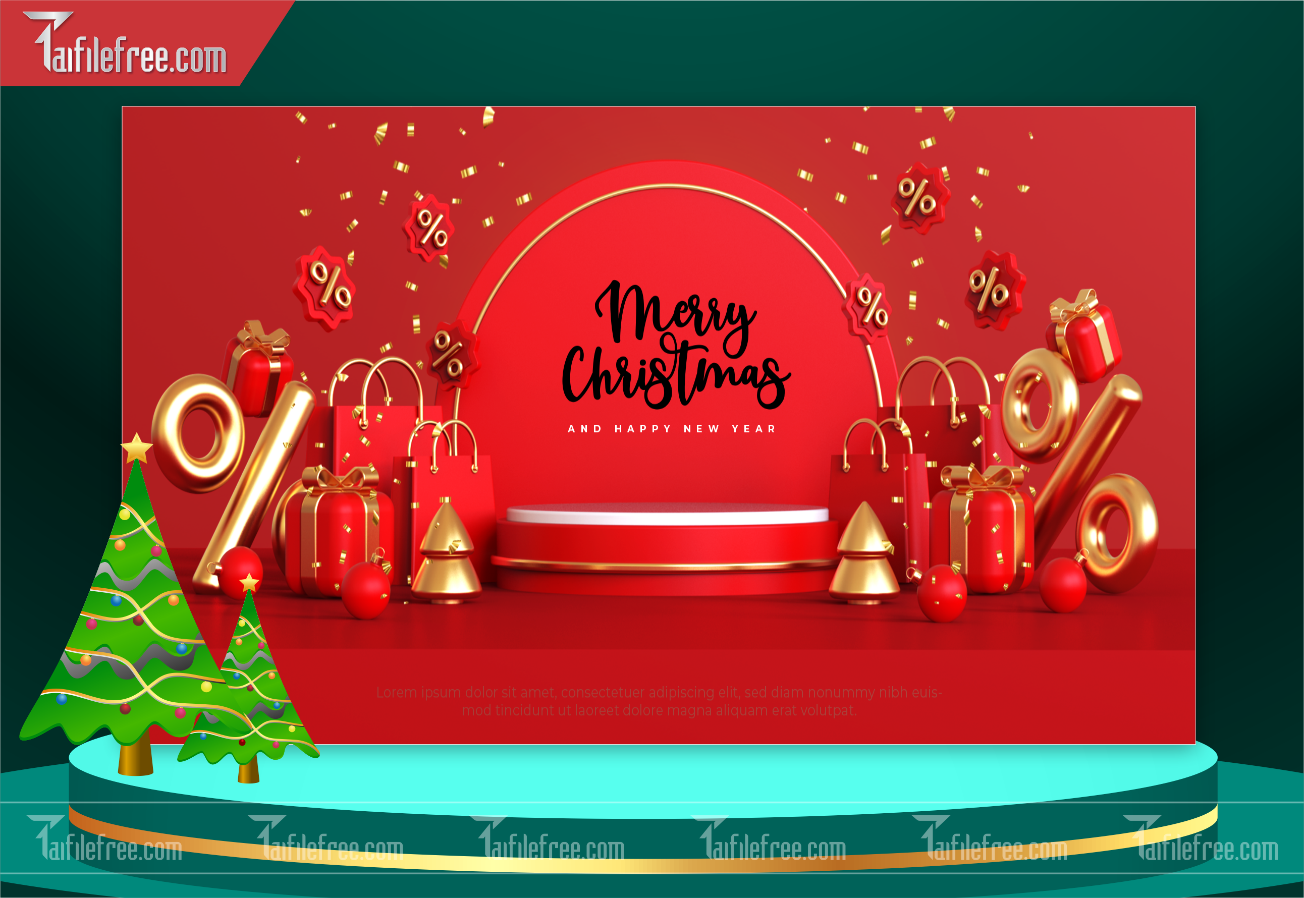 Banner Giáng Sinh - Noel - Backdrop Merry Christmas GS45