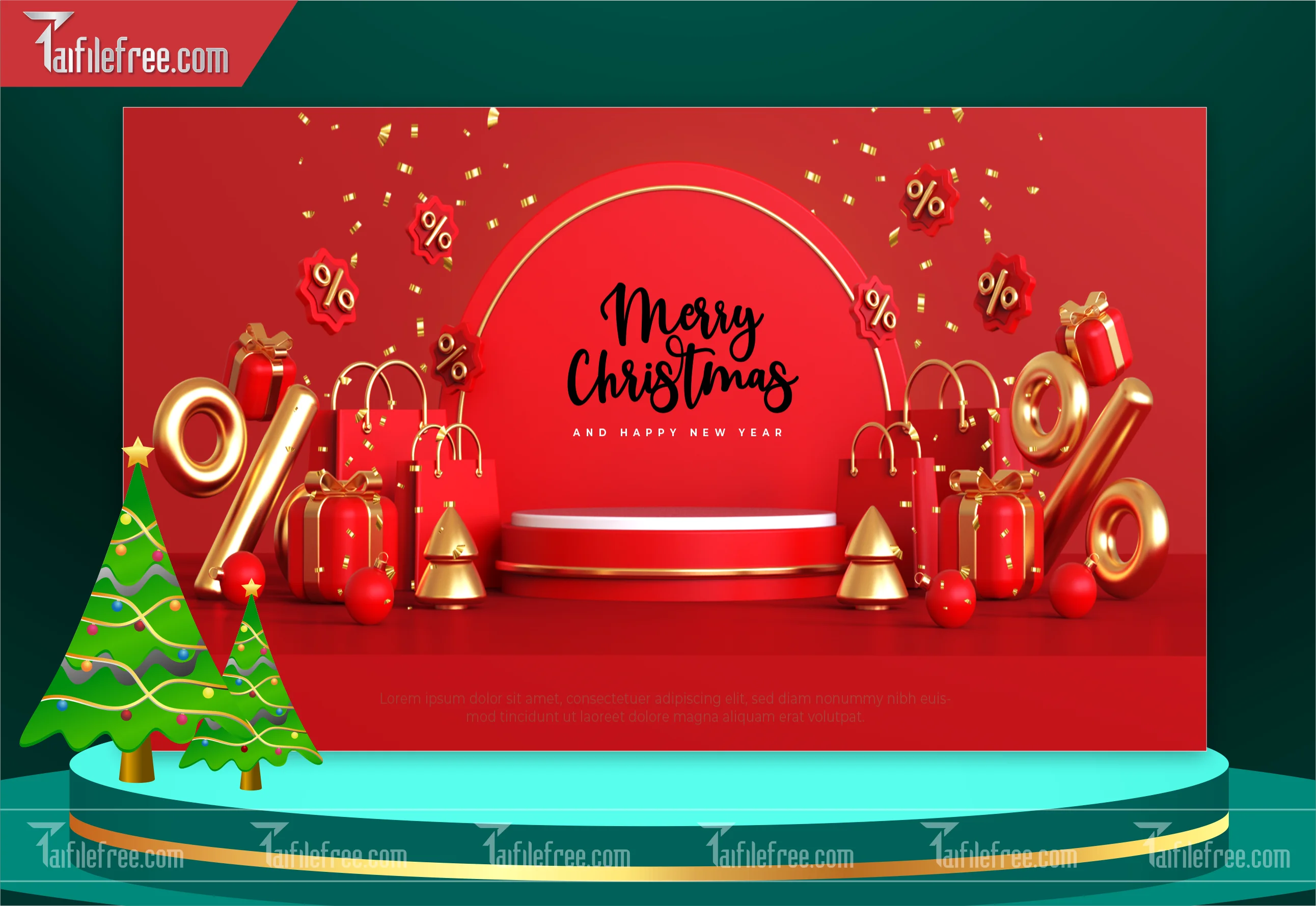Banner Giáng Sinh - Noel - Backdrop Merry Christmas GS45