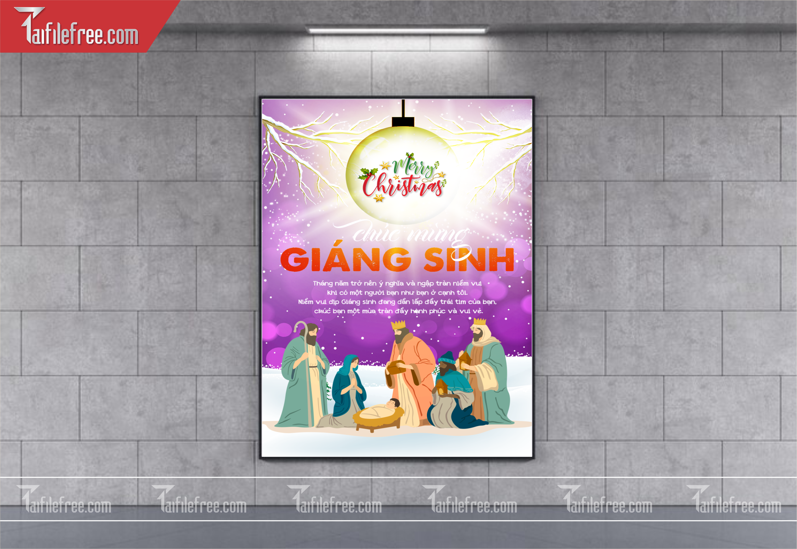 Banner Giáng Sinh - Noel - Backdrop Merry Christmas GS47
