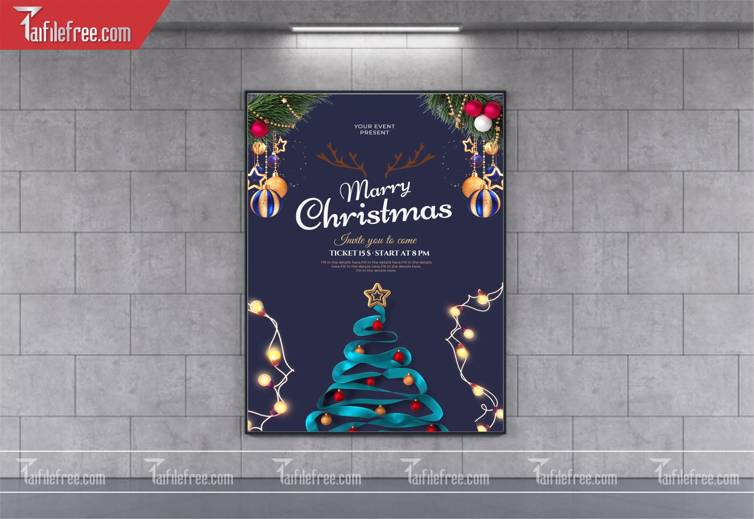 Banner Giáng Sinh - Noel - Backdrop Merry Christmas GS56