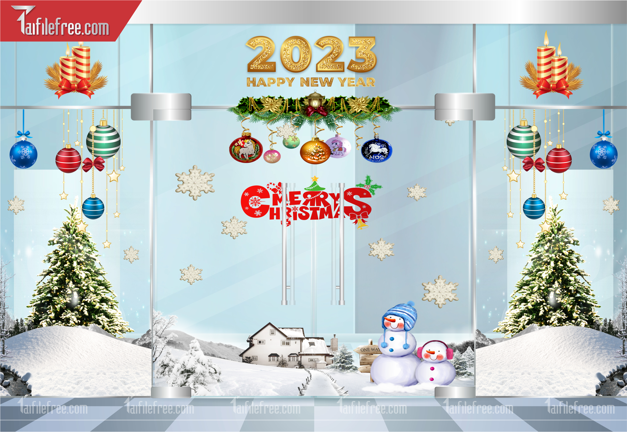 Banner Giáng Sinh - Noel - Backdrop Merry Christmas GS64