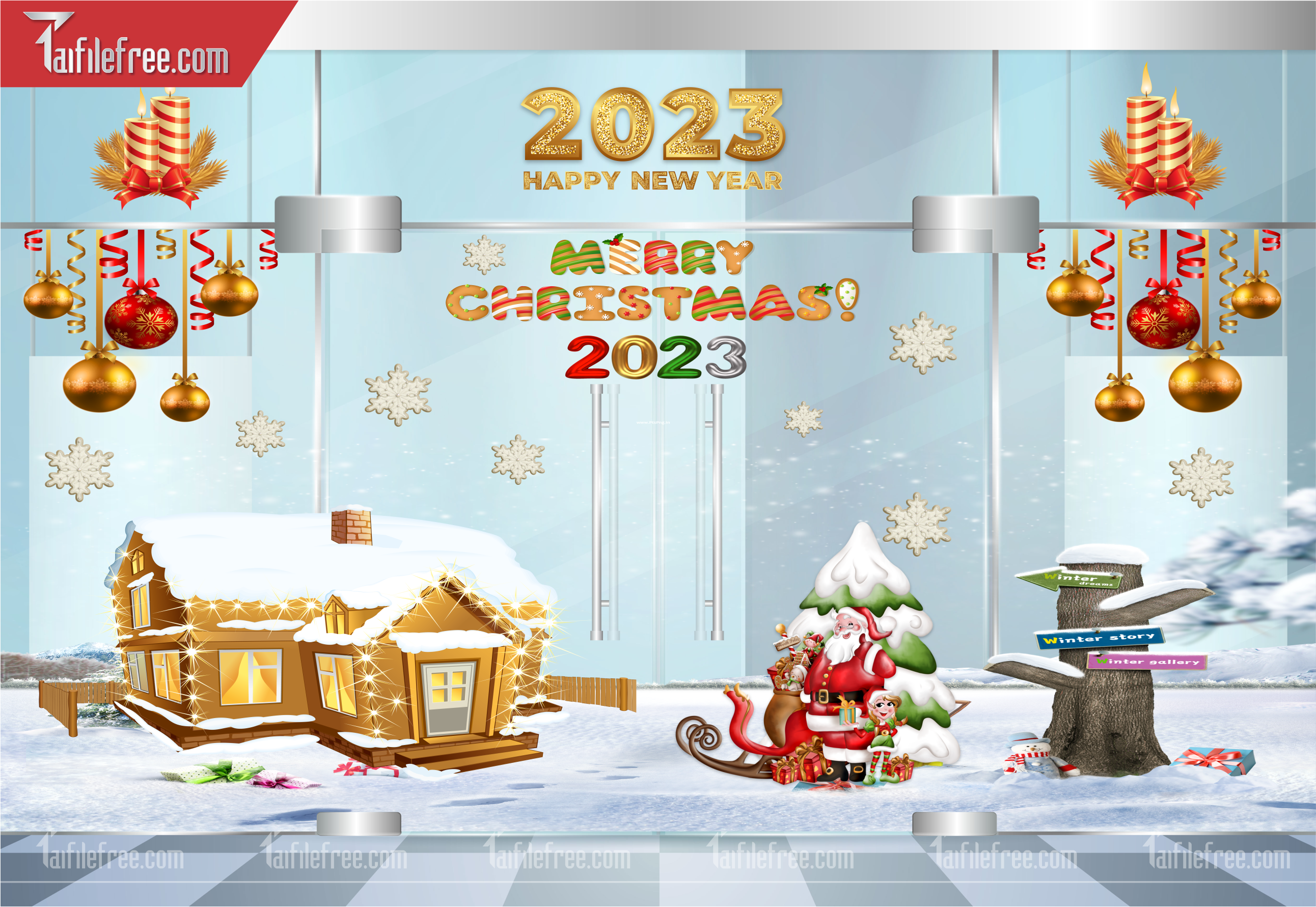 Banner Giáng Sinh - Noel - Backdrop Merry Christmas GS66
