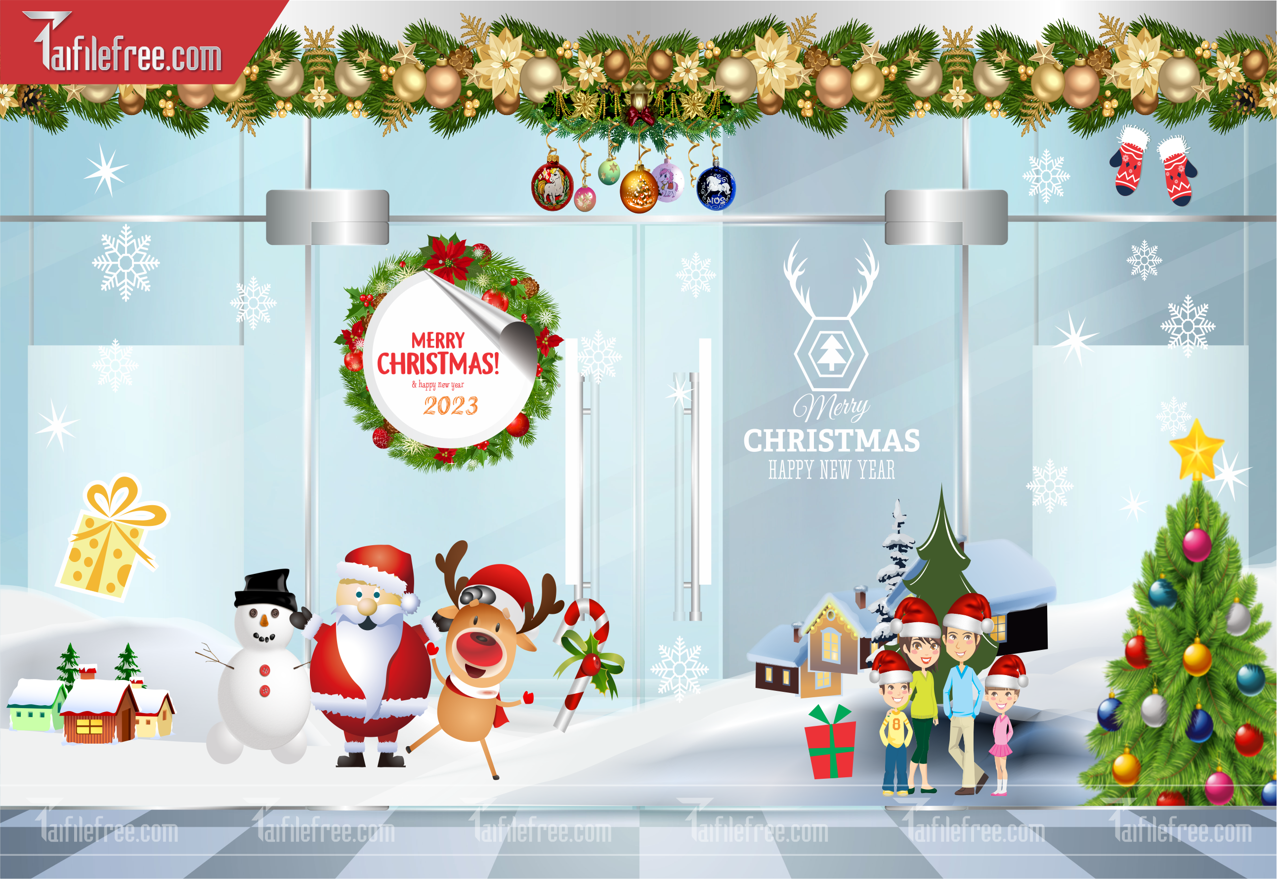 Banner Giáng Sinh - Noel - Backdrop Merry Christmas GS71