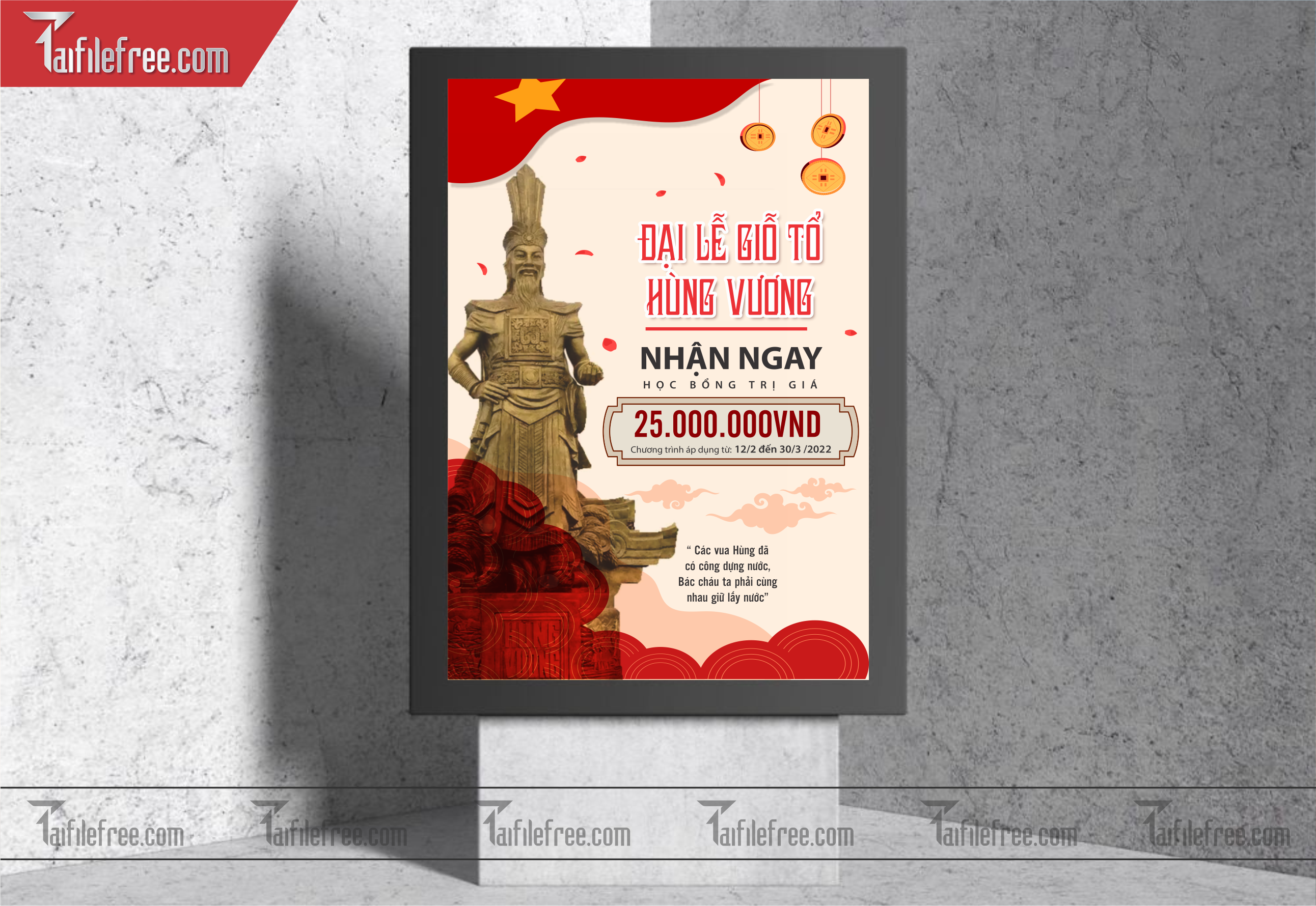 Poster Giỗ Tổ  Hùng Vương GT03