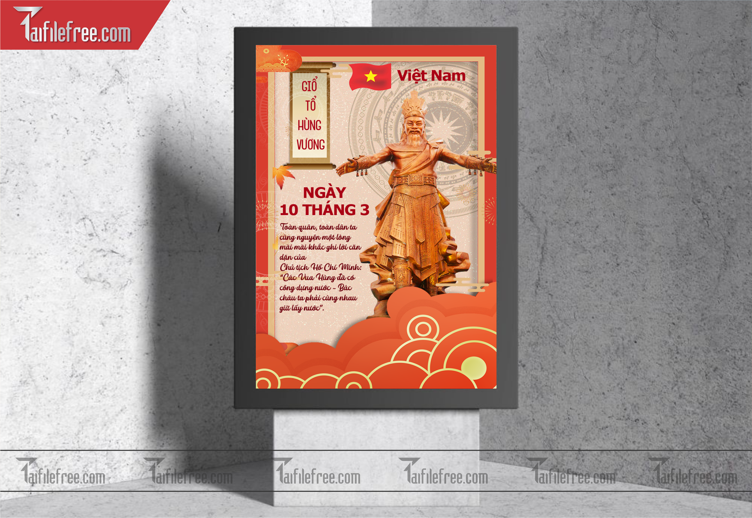 Poster Nghỉ lễ Giỗ Tổ Hùng Vương GT05