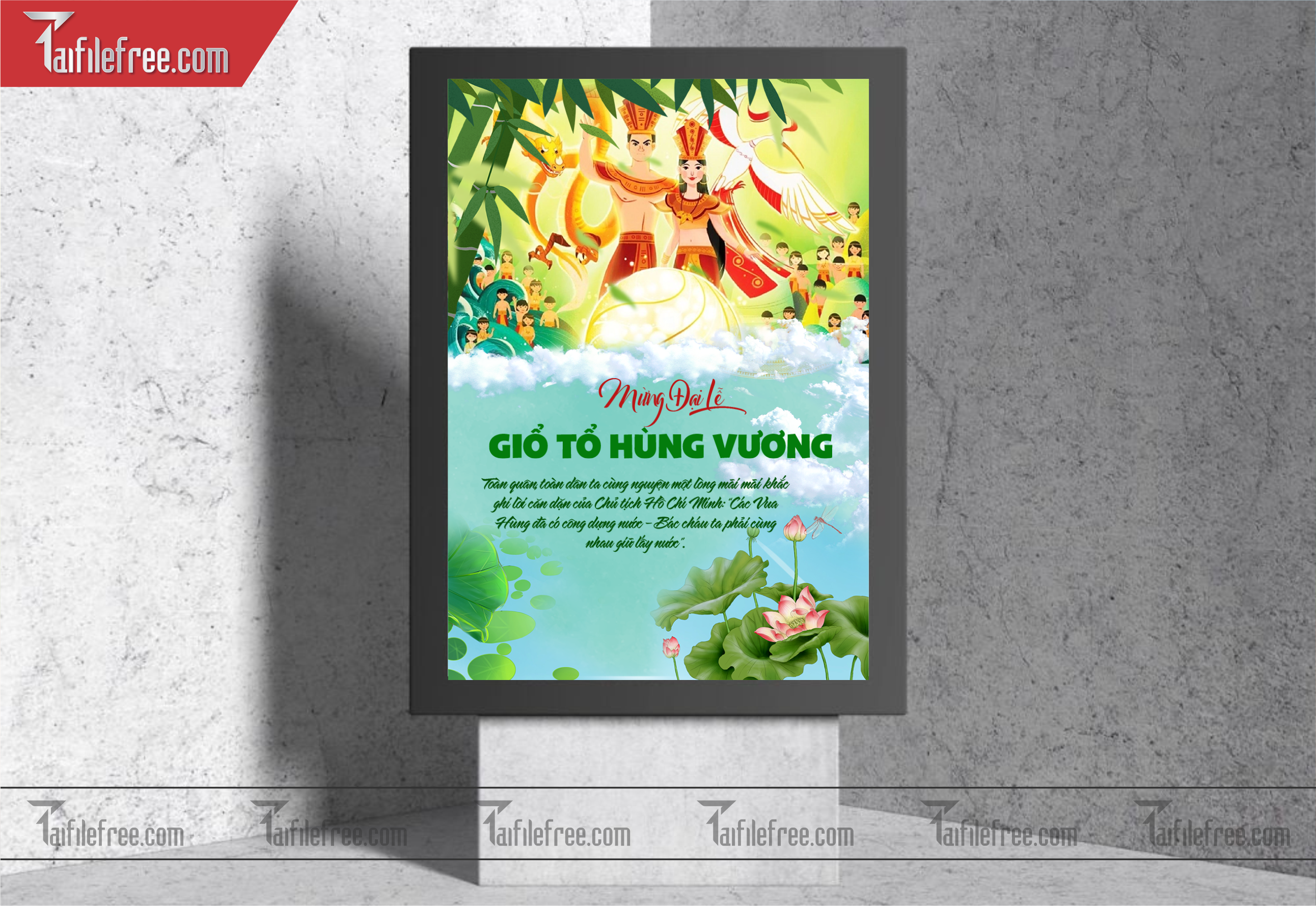 Poster Nghỉ lễ Giỗ Tổ Hùng Vương GT06