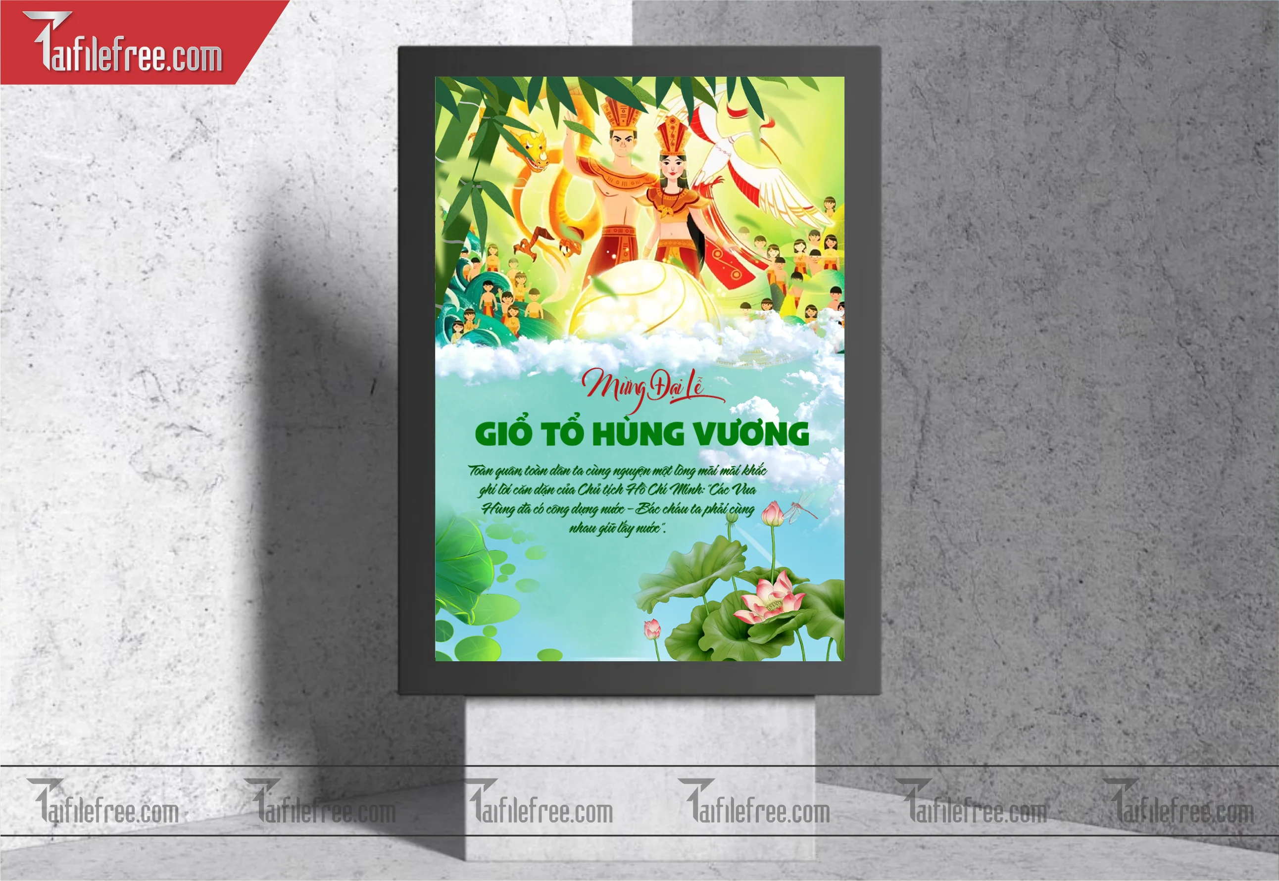Poster Nghỉ lễ Giỗ Tổ Hùng Vương GT06