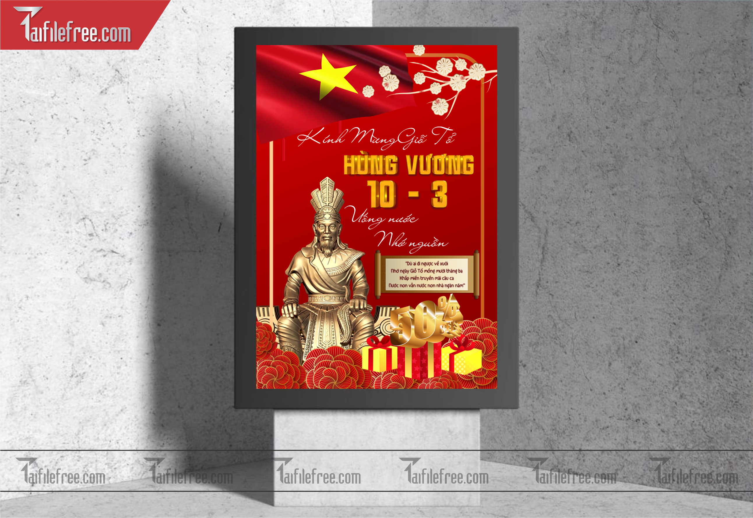 Poster Nghỉ lễ Giỗ Tổ Hùng Vương GT07