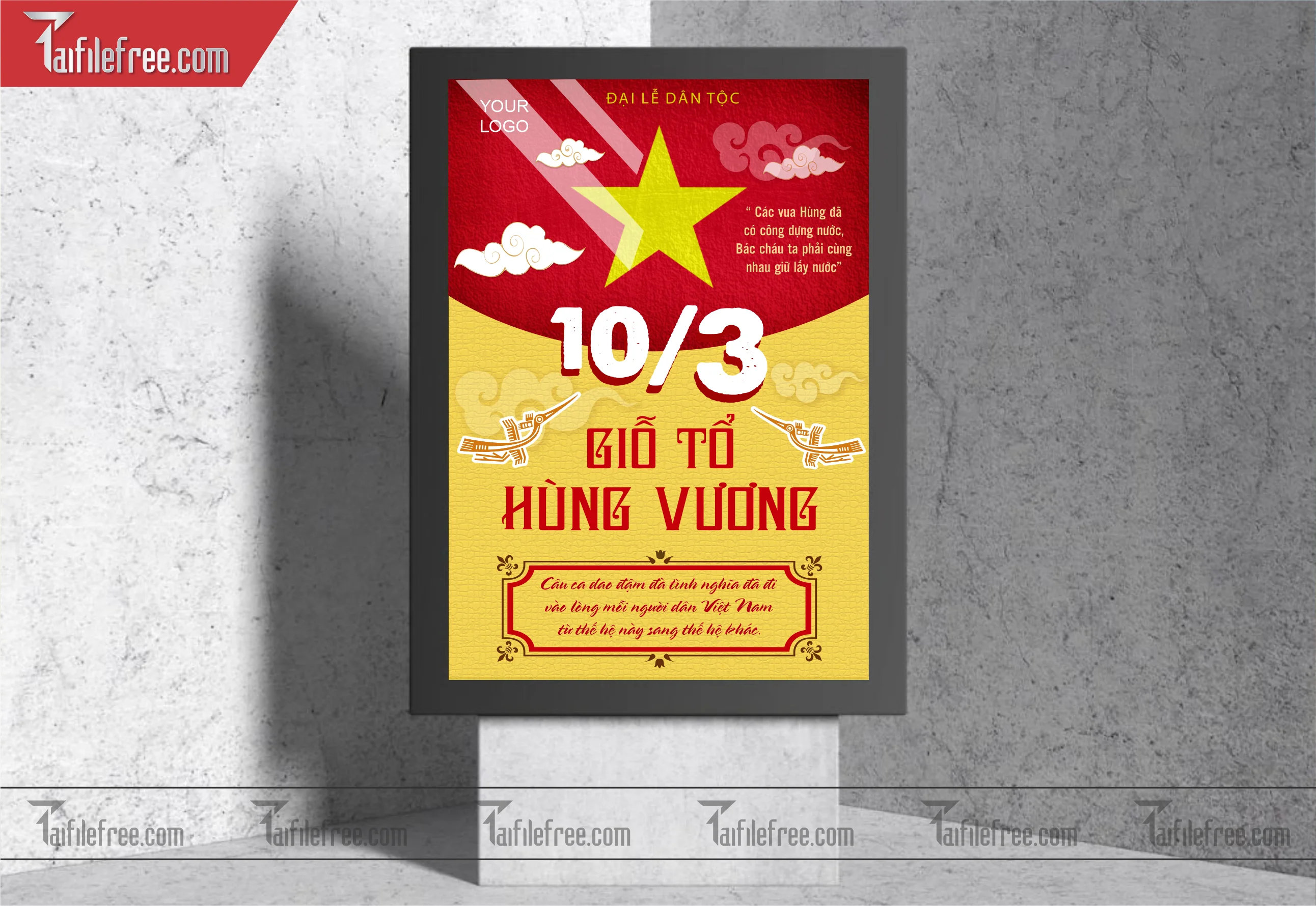 Poster Nghỉ lễ Giỗ Tổ Hùng Vương GT08