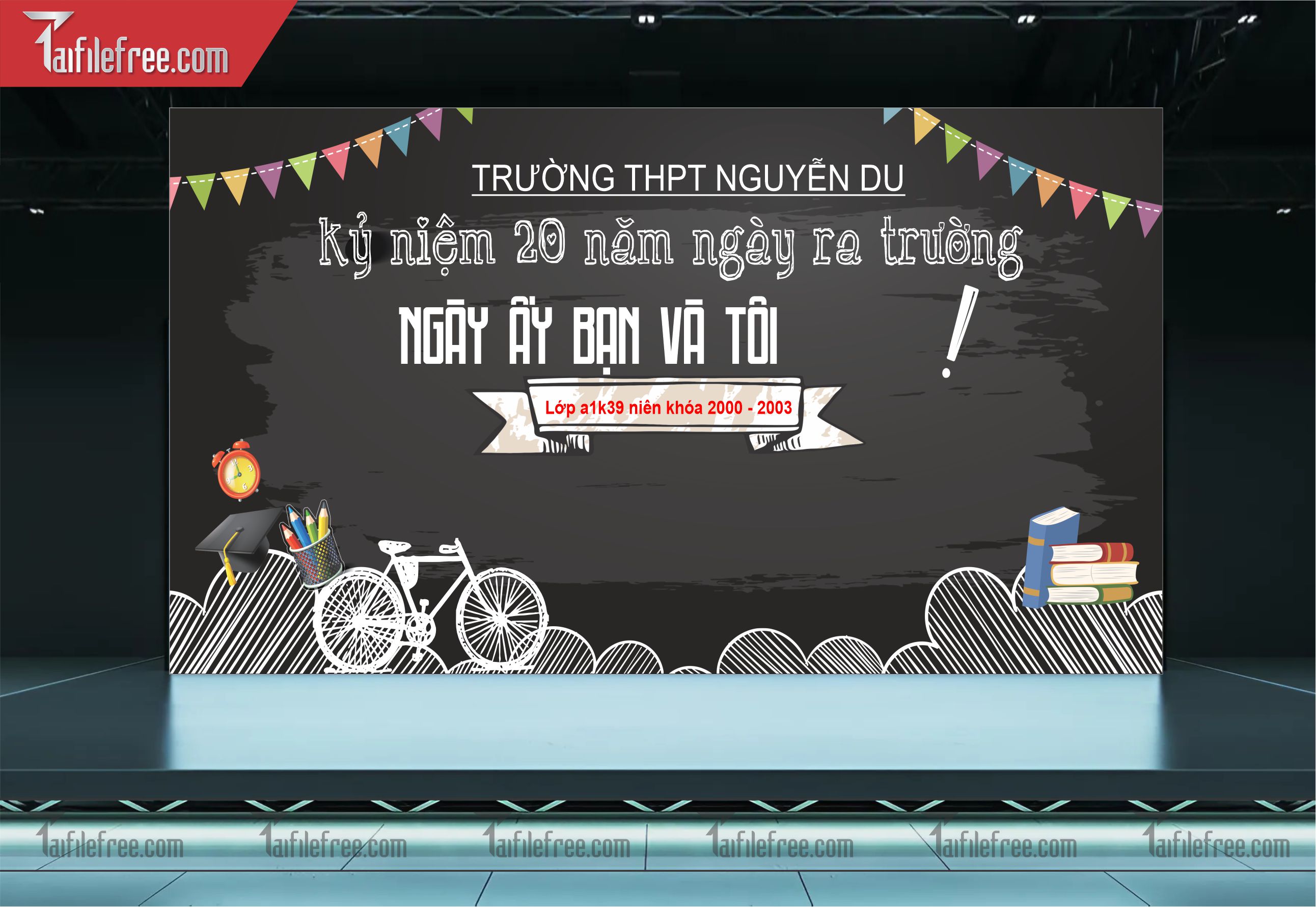 Mẫu Backdrop Họp Lớp, Hội Khóa, Ngày Trở Về Đẹp_HL01