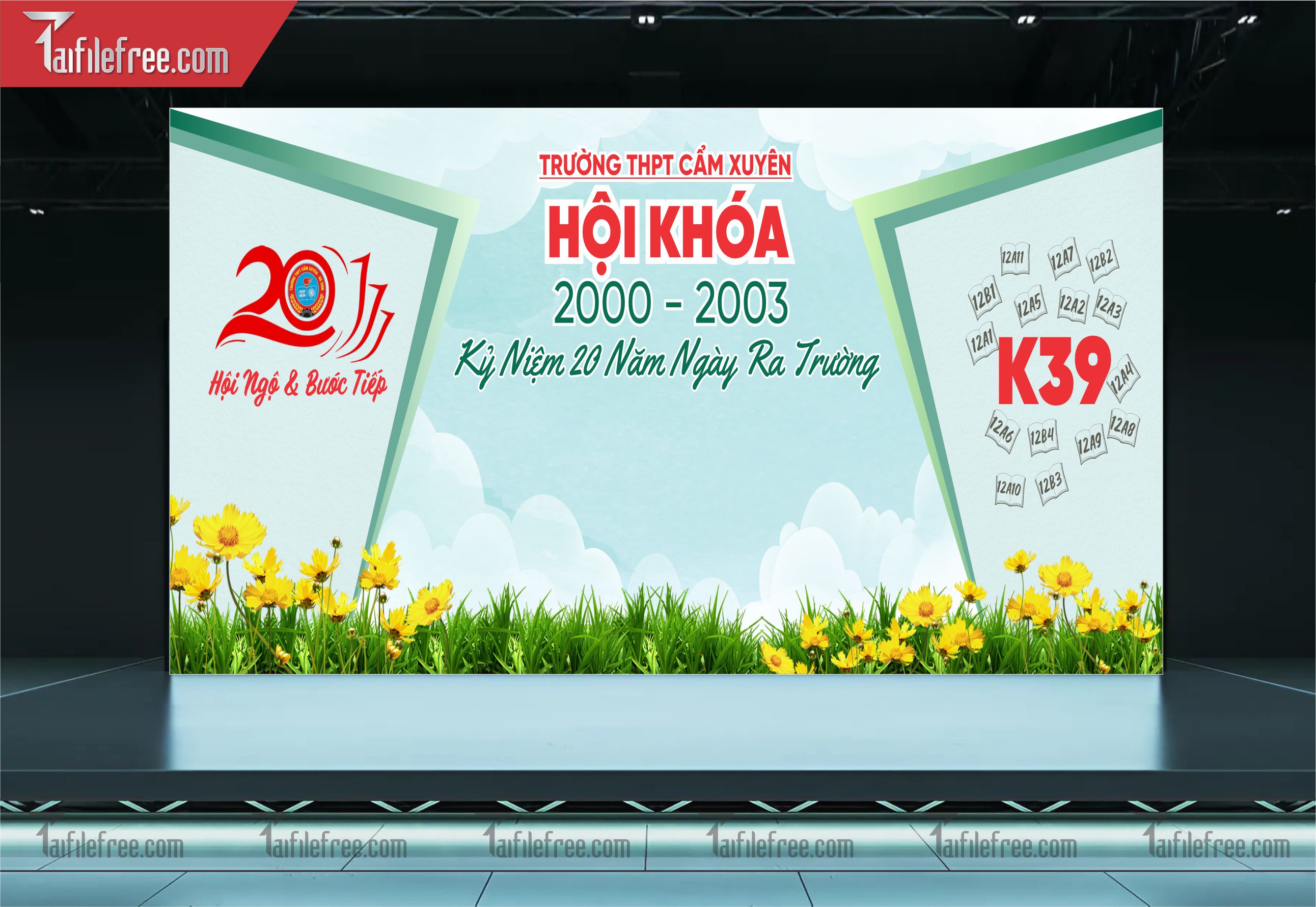 Mẫu Backdrop Họp Lớp, Hội Khóa, Ngày Trở Về Đẹp_HL14