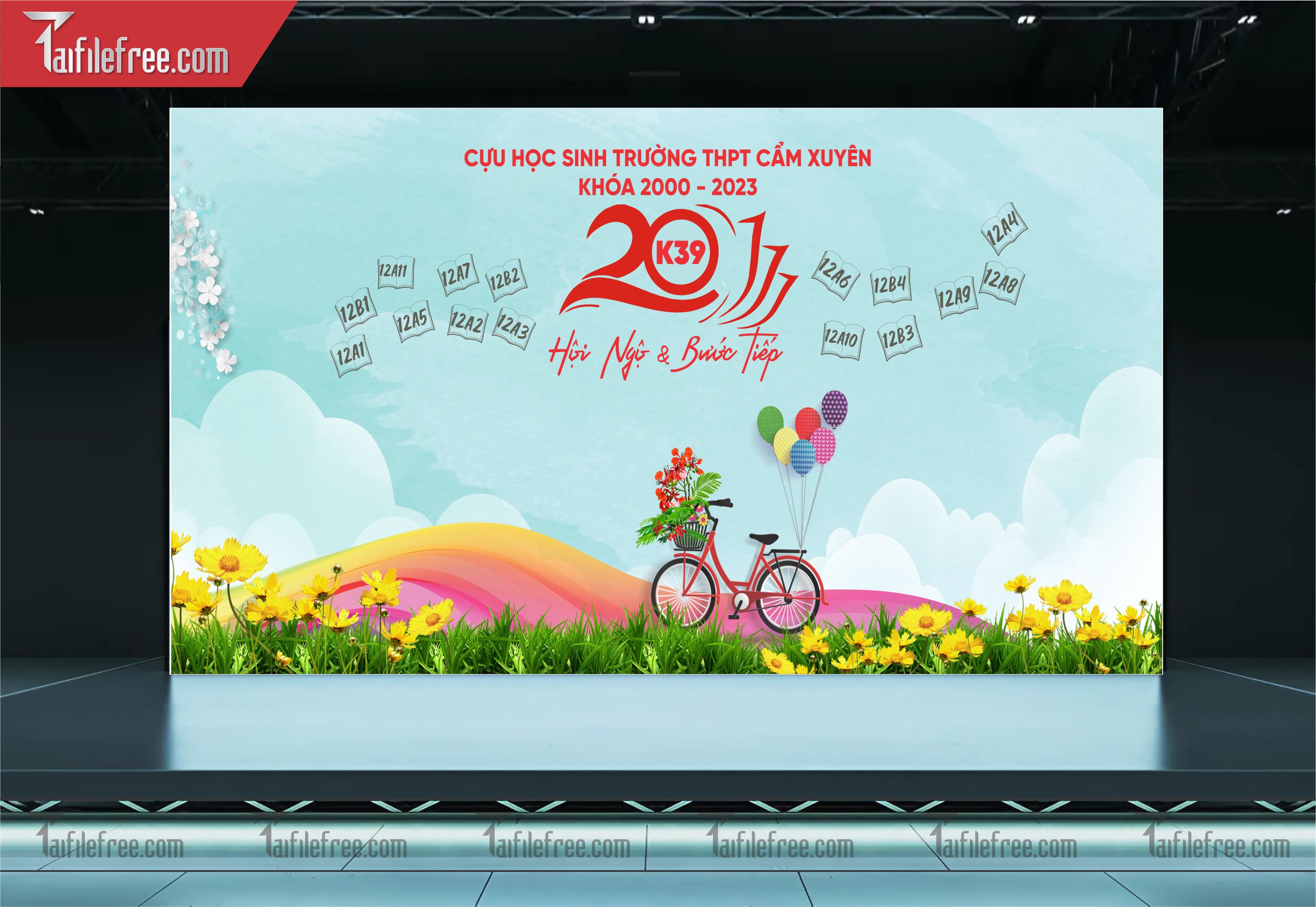 Mẫu Backdrop Họp Lớp, Hội Khóa, Ngày Trở Về Đẹp_HL15