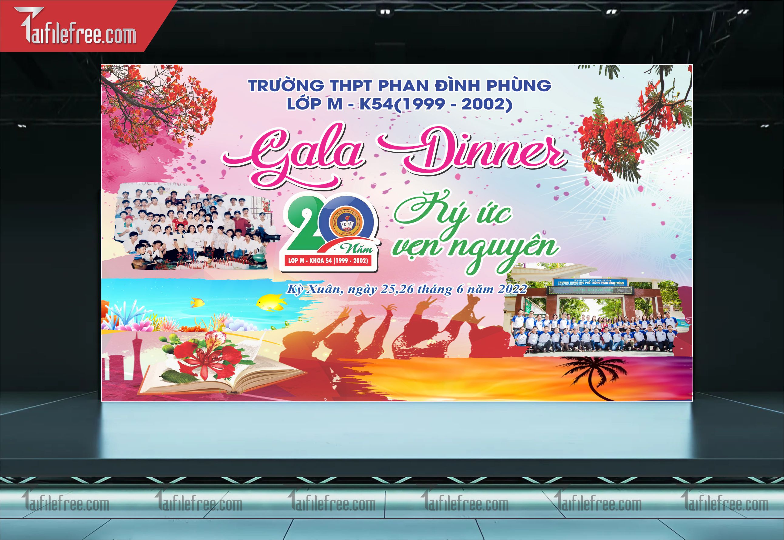 Mẫu Backdrop Họp Lớp, Hội Khóa, Ngày Trở Về Đẹp_HL18