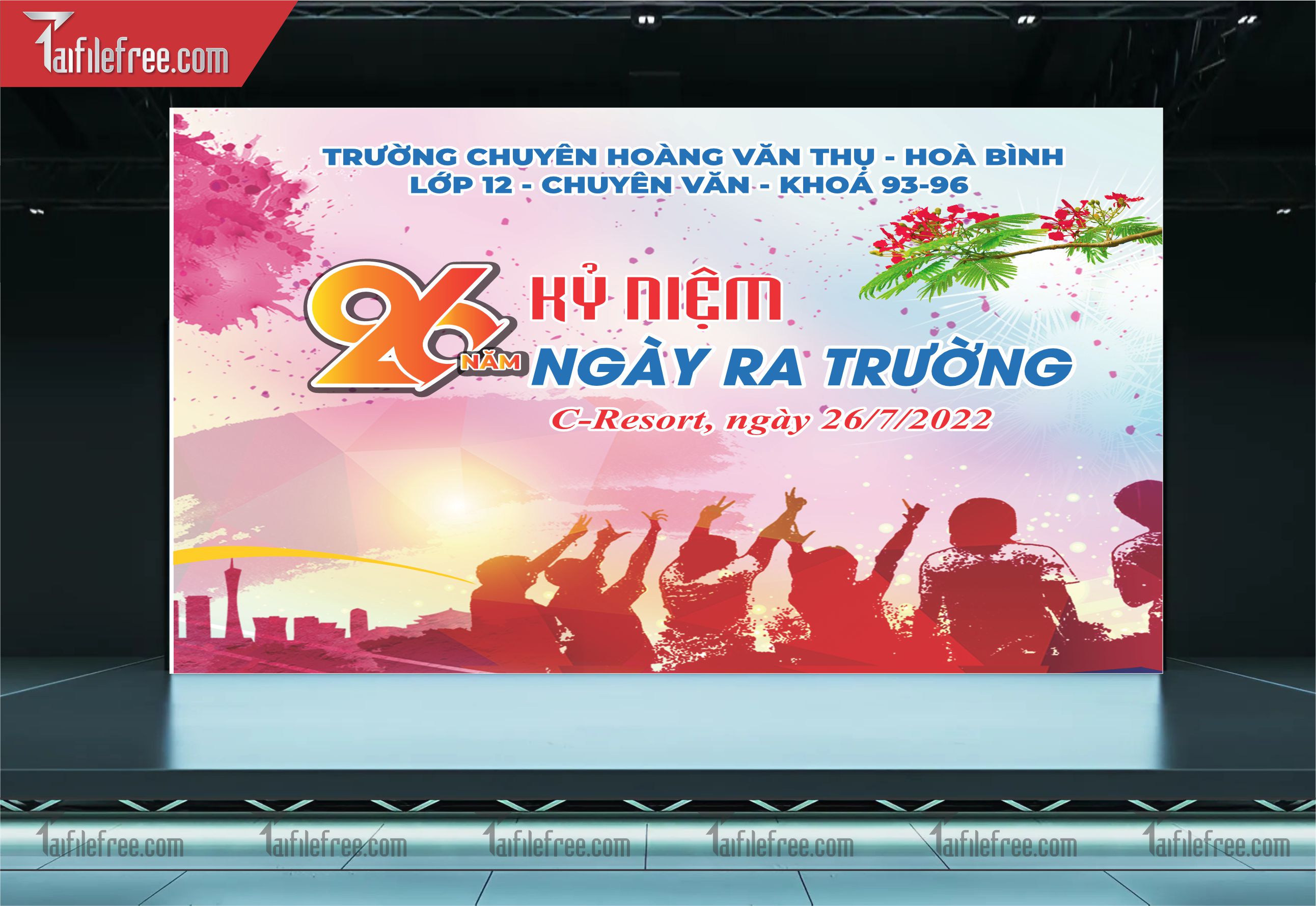 Mẫu Backdrop Họp Lớp, Hội Khóa, Ngày Trở Về Đẹp_HL19