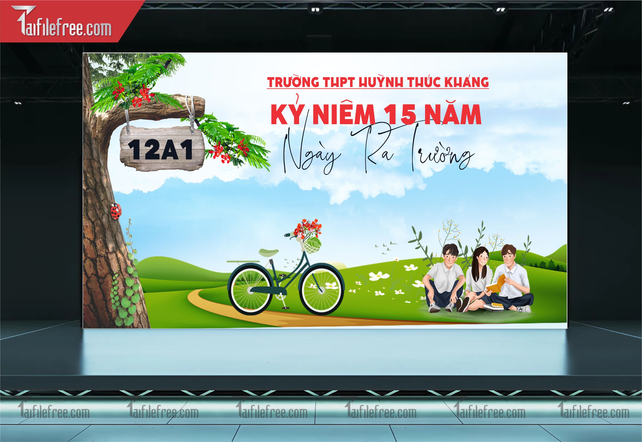 Mẫu Backdrop Họp Lớp, Hội Khóa, Ngày Trở Về Đẹp_HL03