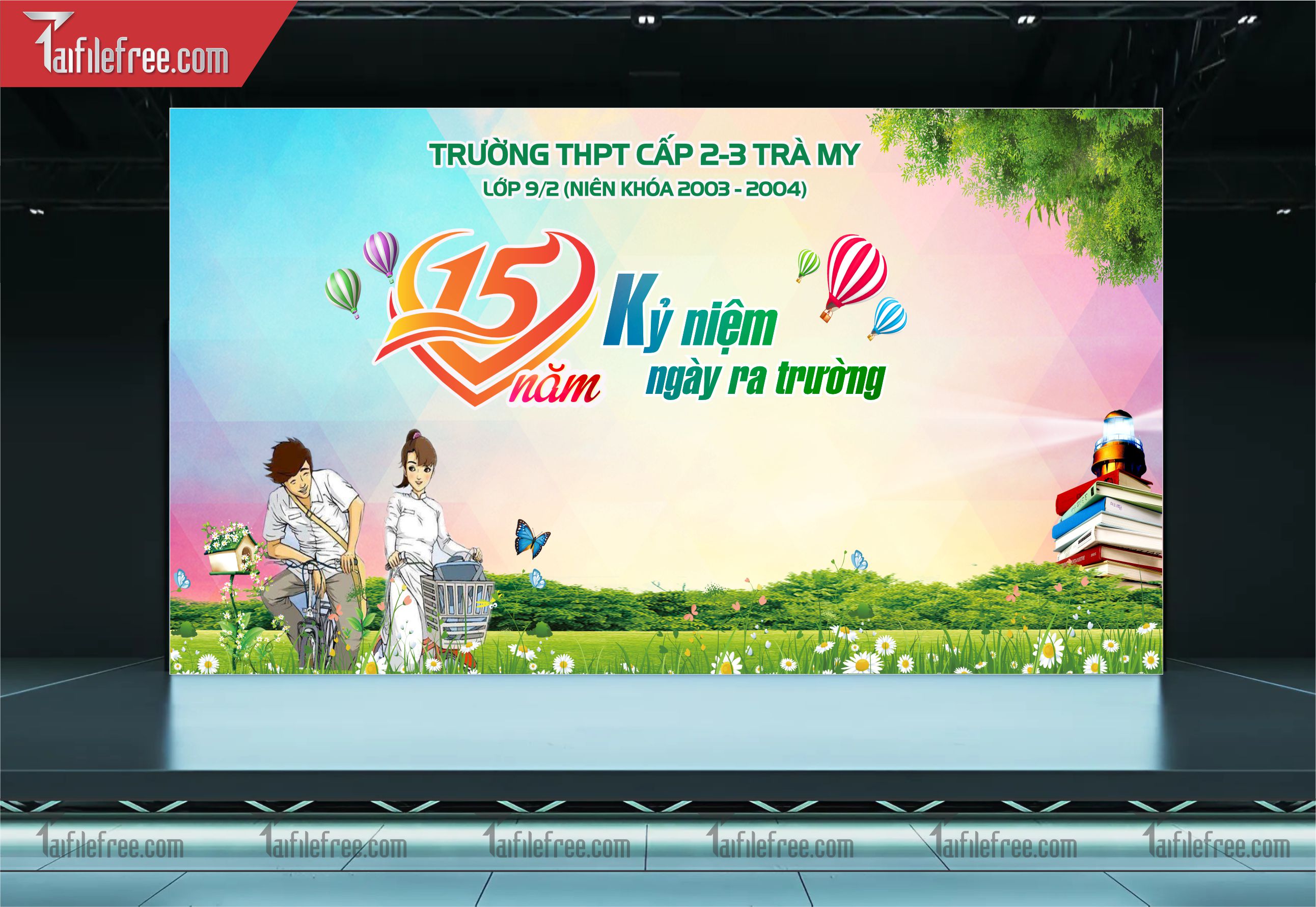 Mẫu Backdrop Họp Lớp, Hội Khóa, Ngày Trở Về Đẹp_HL06