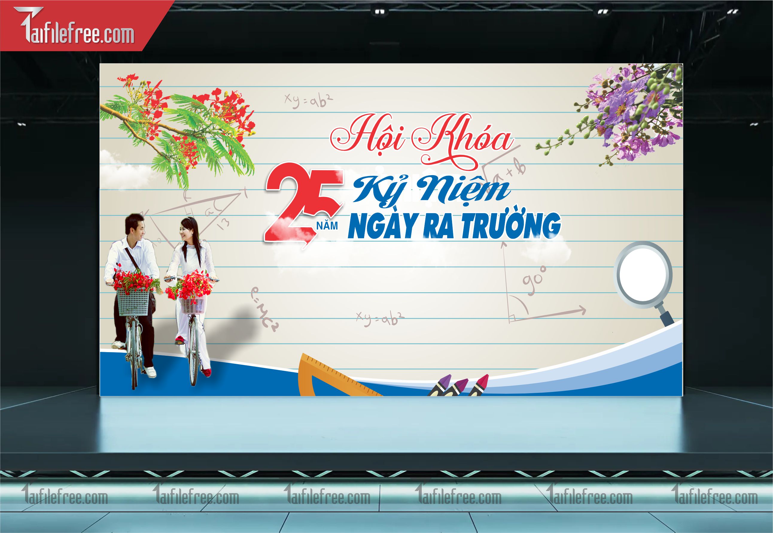 Mẫu Backdrop Họp Lớp, Hội Khóa, Ngày Trở Về Đẹp_HL25
