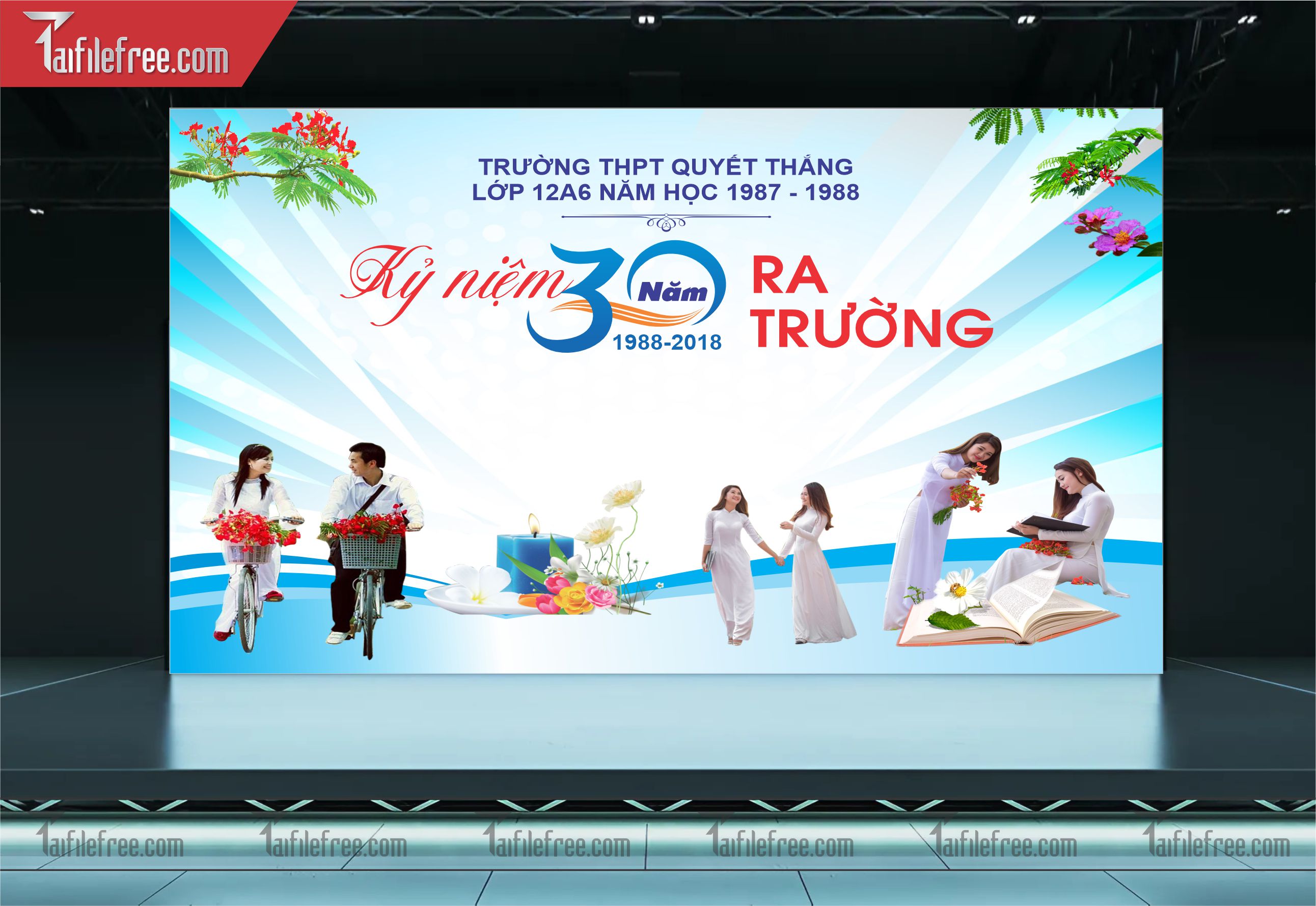 Mẫu Backdrop Họp Lớp, Hội Khóa, Ngày Trở Về Đẹp_HL26