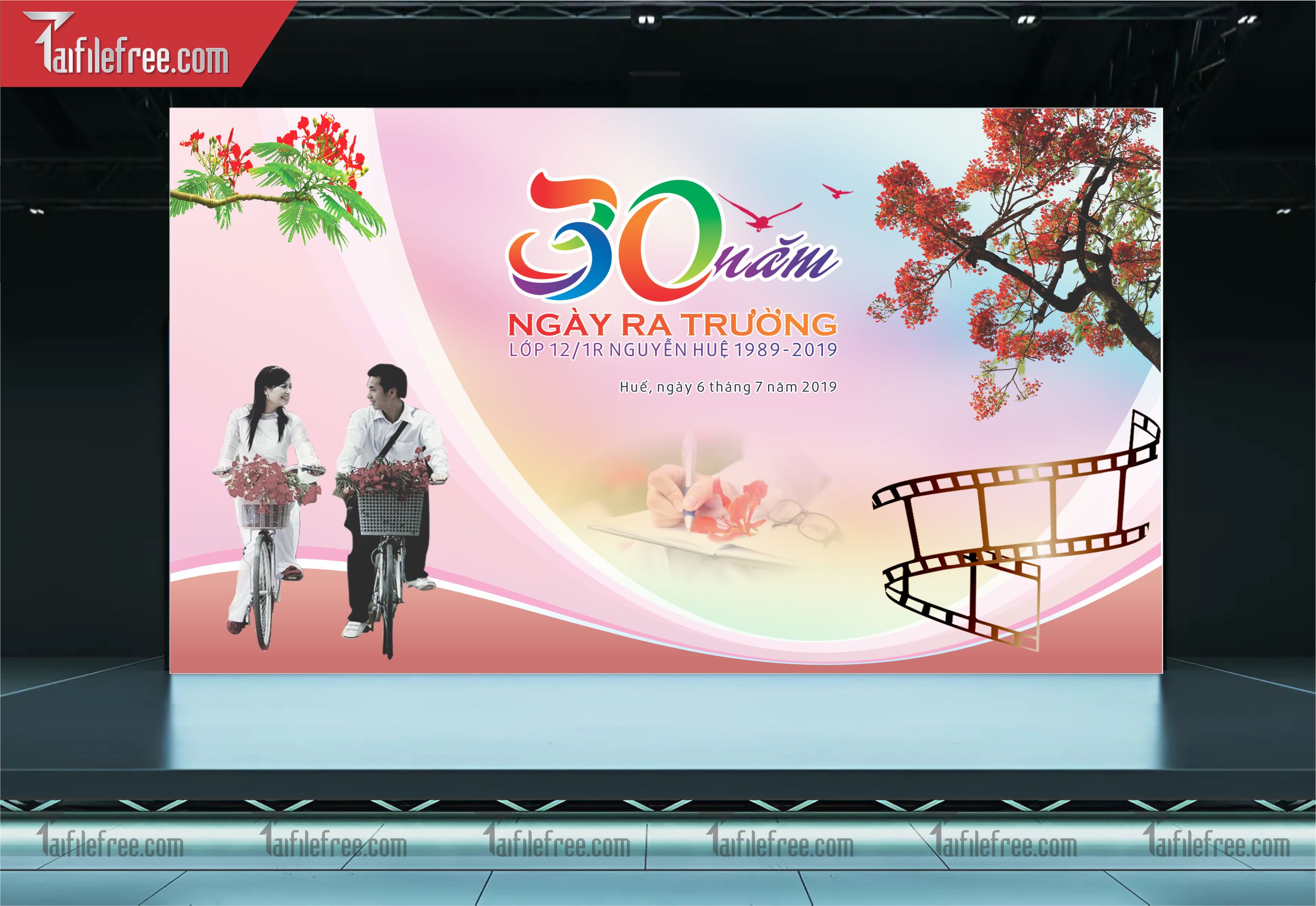 Mẫu Backdrop Họp Lớp, Hội Khóa, Ngày Trở Về Đẹp_HL27