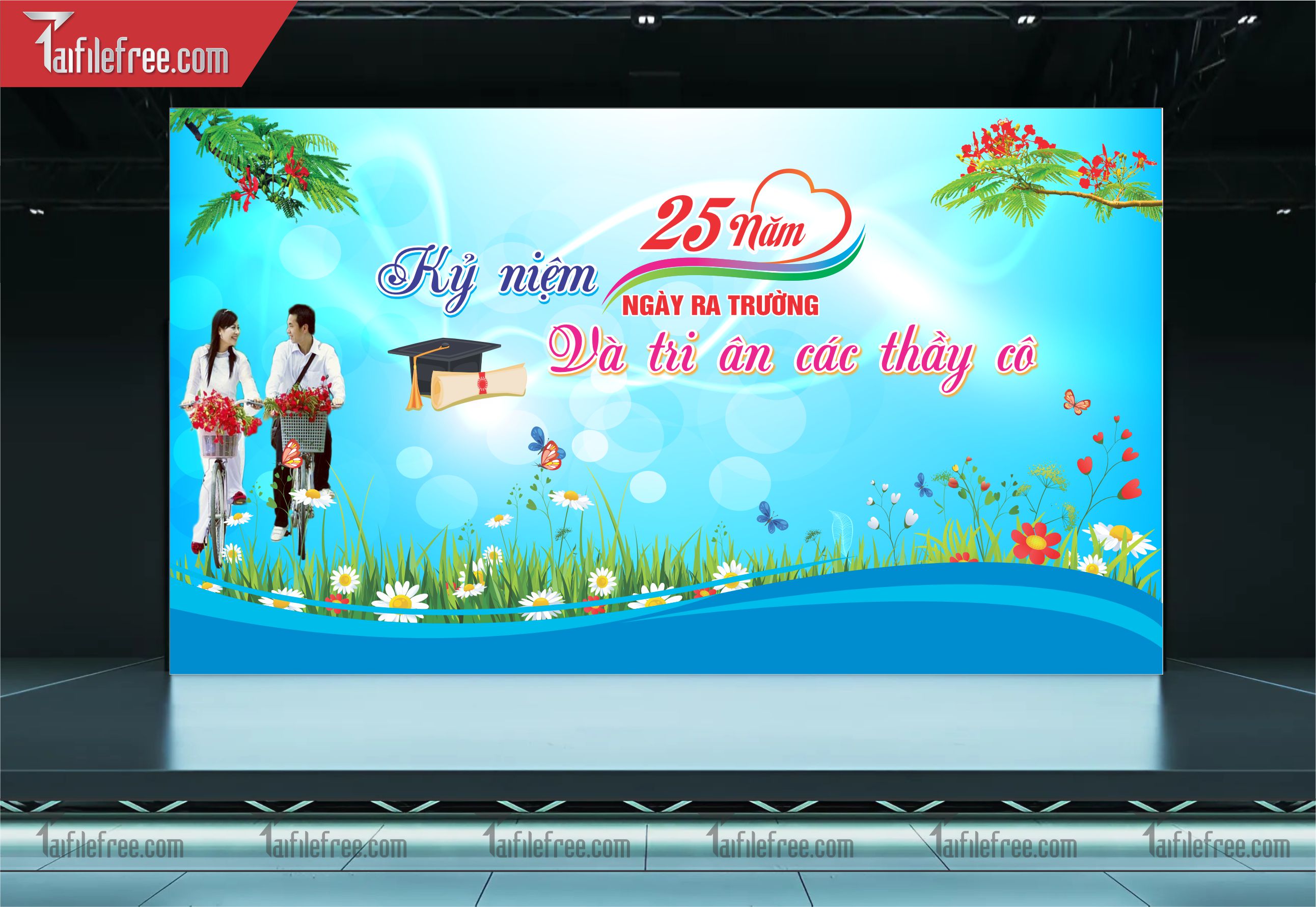 Mẫu Backdrop Họp Lớp, Hội Khóa, Ngày Trở Về Đẹp_HL28