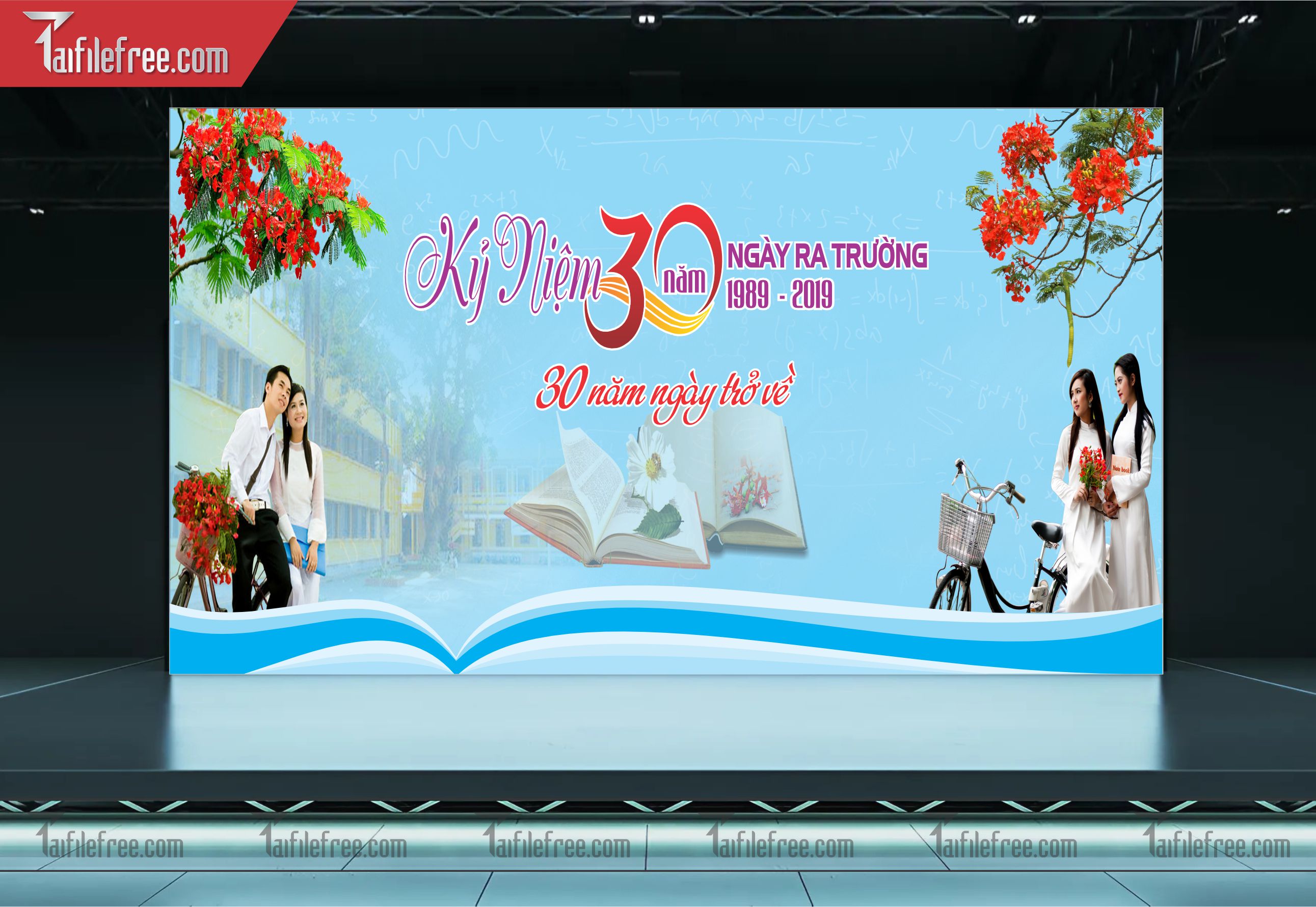 Mẫu Backdrop Họp Lớp, Hội Khóa, Ngày Trở Về Đẹp_HL31