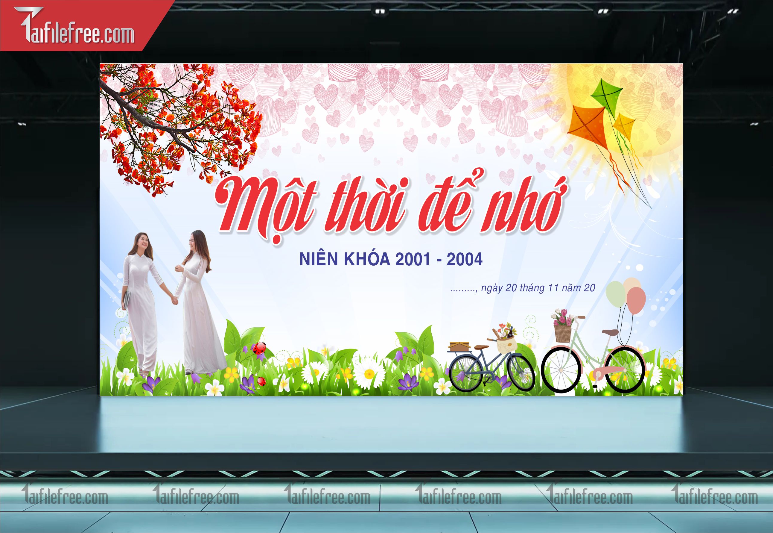 Mẫu Backdrop Họp Lớp, Hội Khóa, Ngày Trở Về Đẹp_HL32