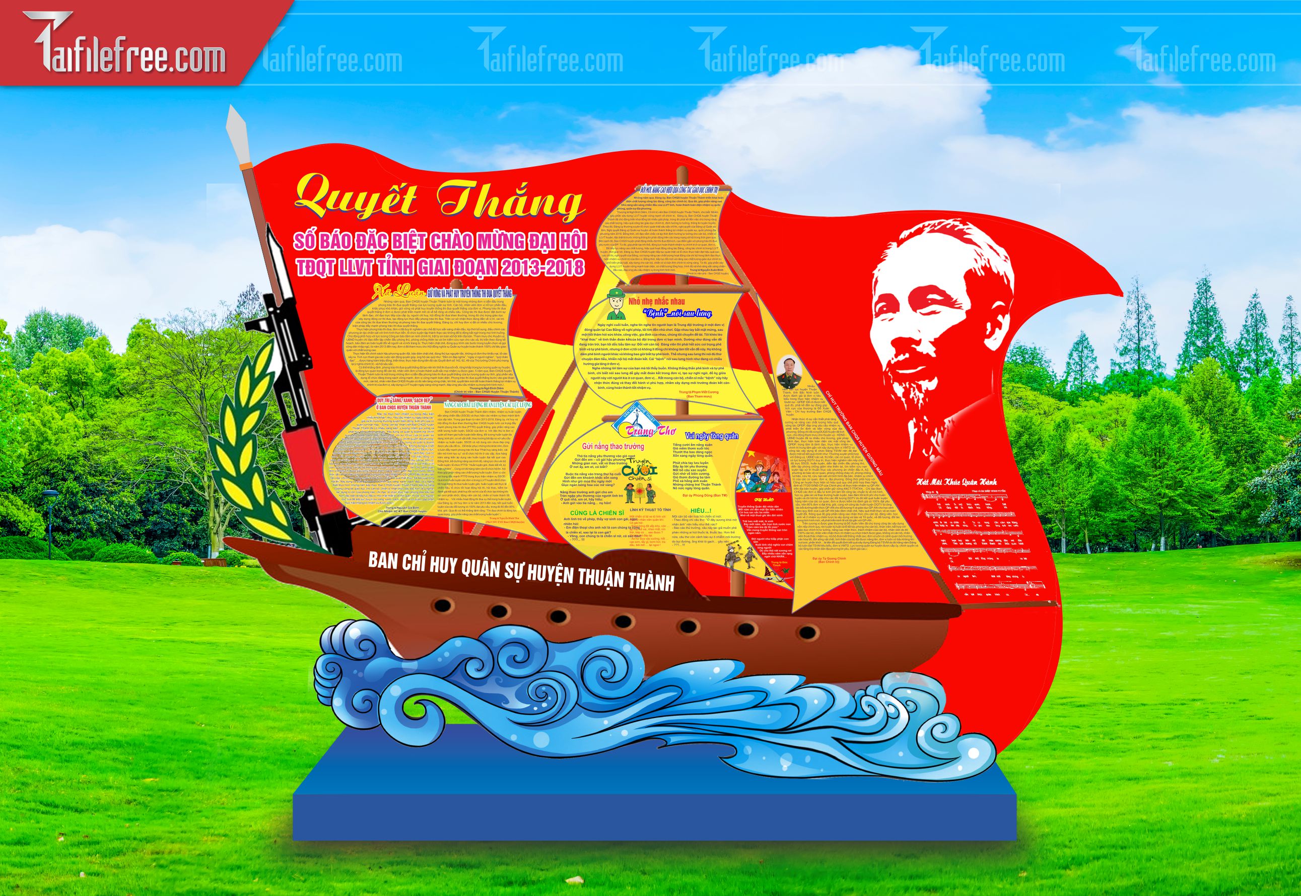 File Vector Báo Tường Chủ Đề Quân Đội_HV182