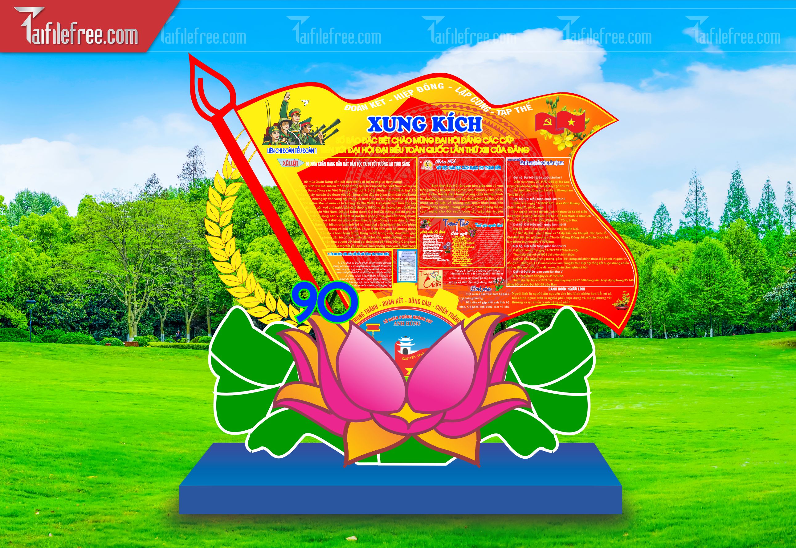 File Vector Báo Tường Chủ Đề Quân Đội_HV183