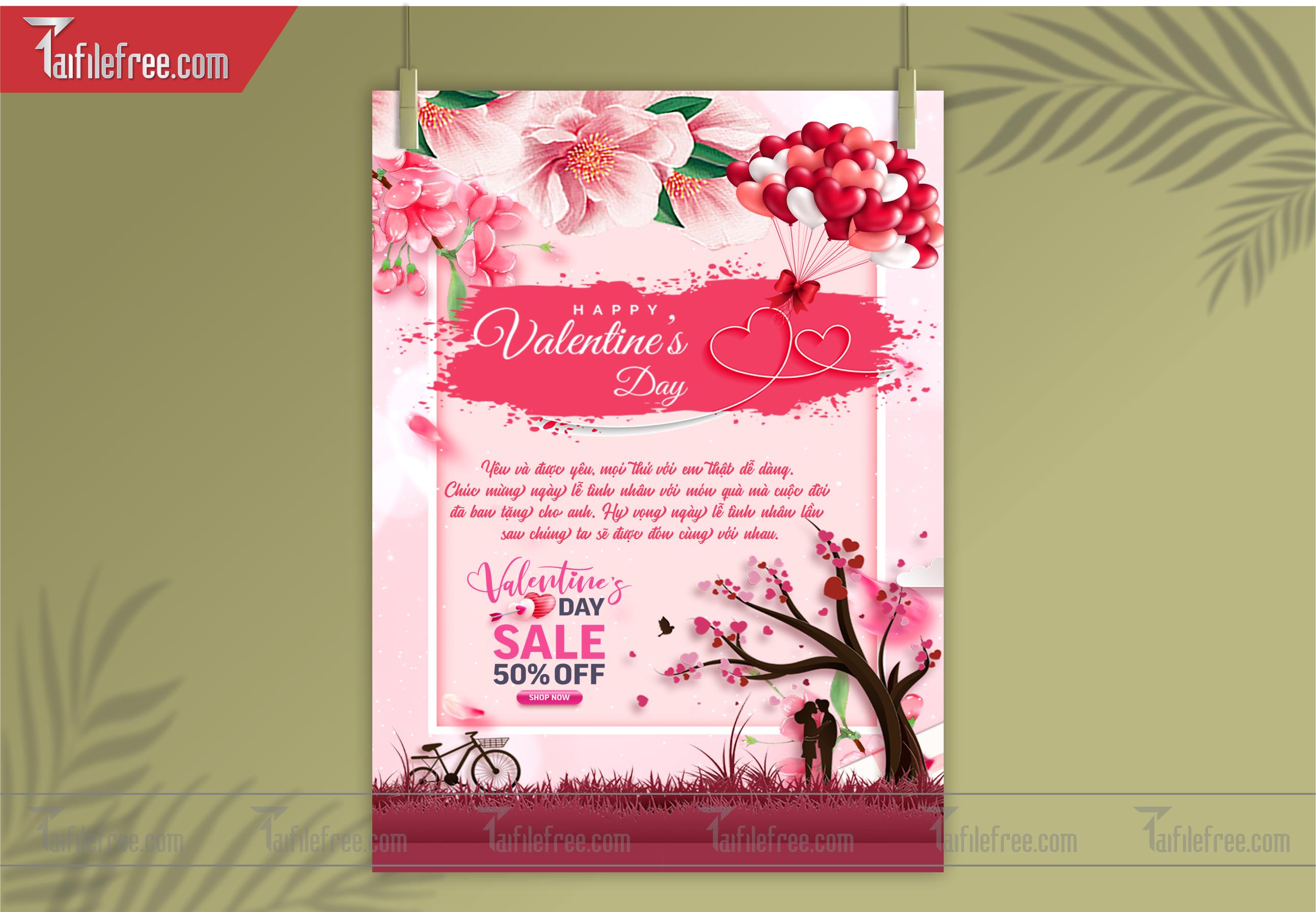 Mẫu Thiết Kế Banner Ngày Valentine 14-02_L03