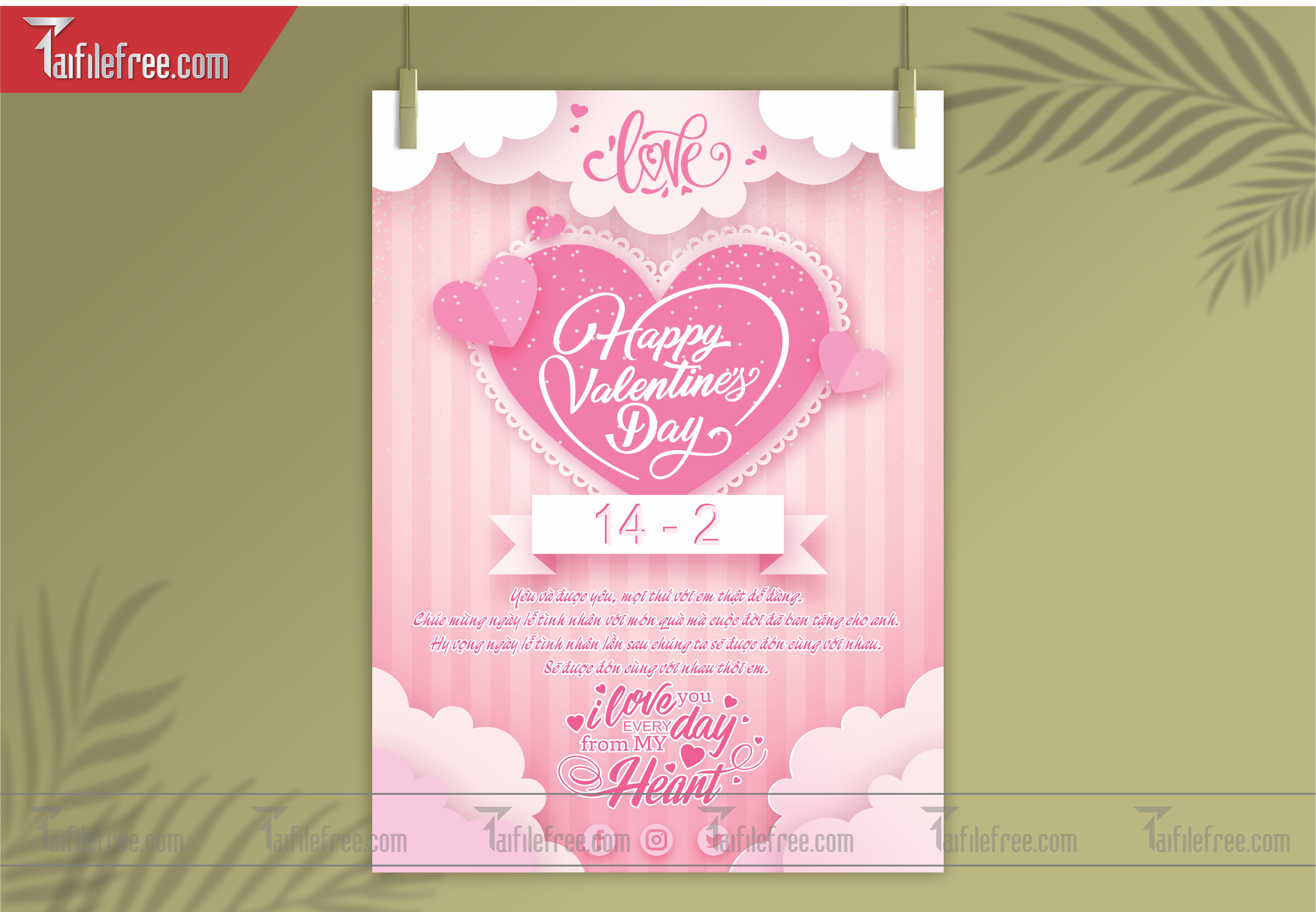Mẫu Thiết Kế Banner Ngày Valentine 14-02_L05