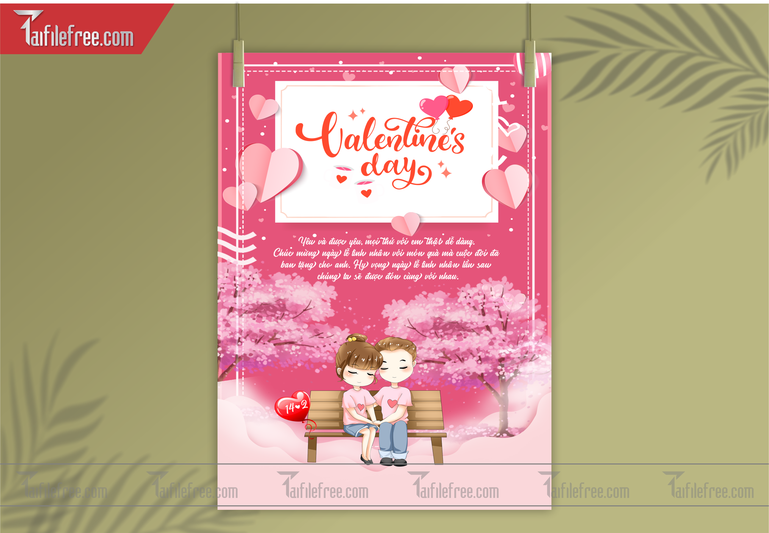 Mẫu Thiết Kế Banner Ngày Valentine 14-02_L07