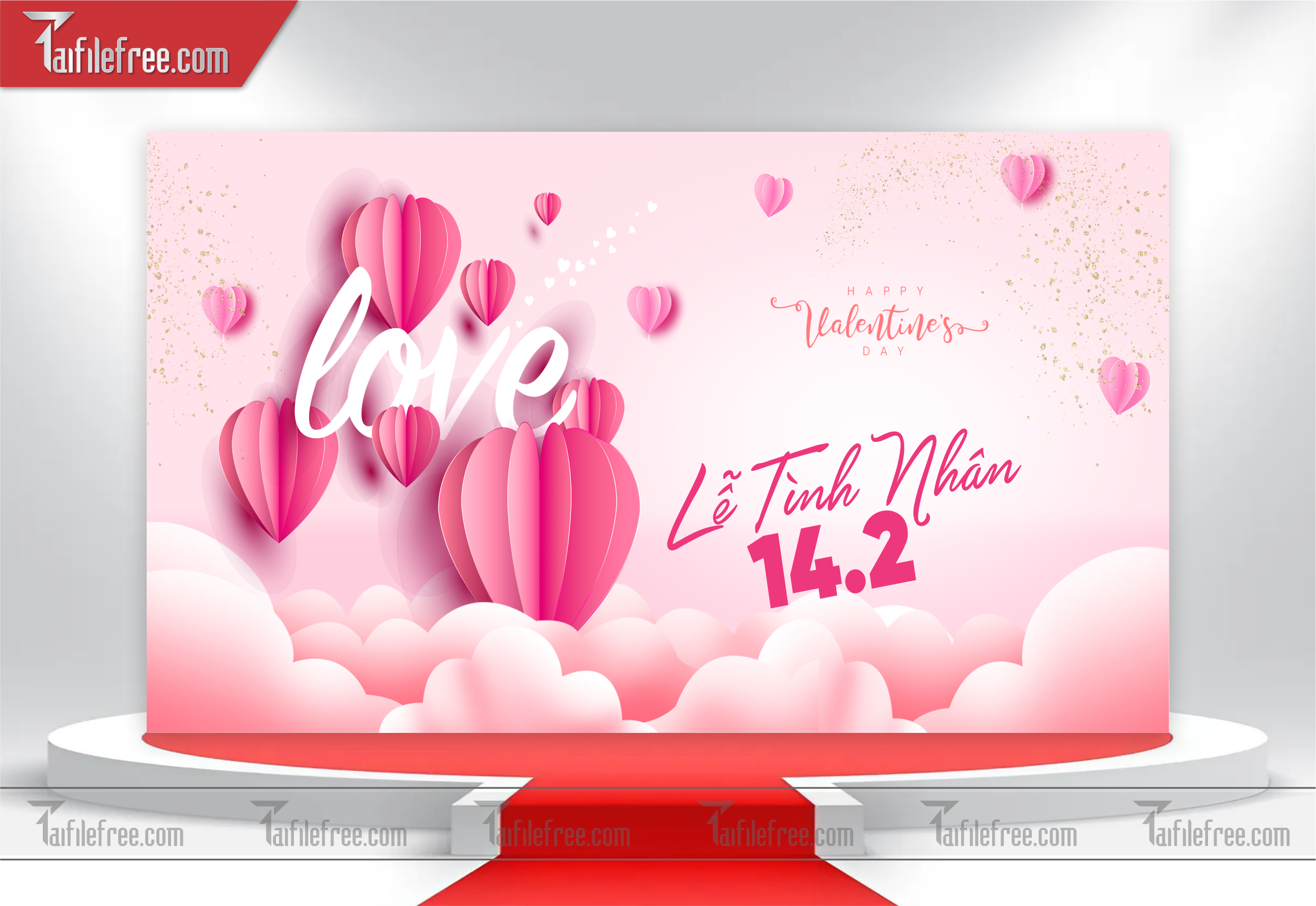 Mẫu Thiết Kế Background Ngày Valentine 14-02_L10