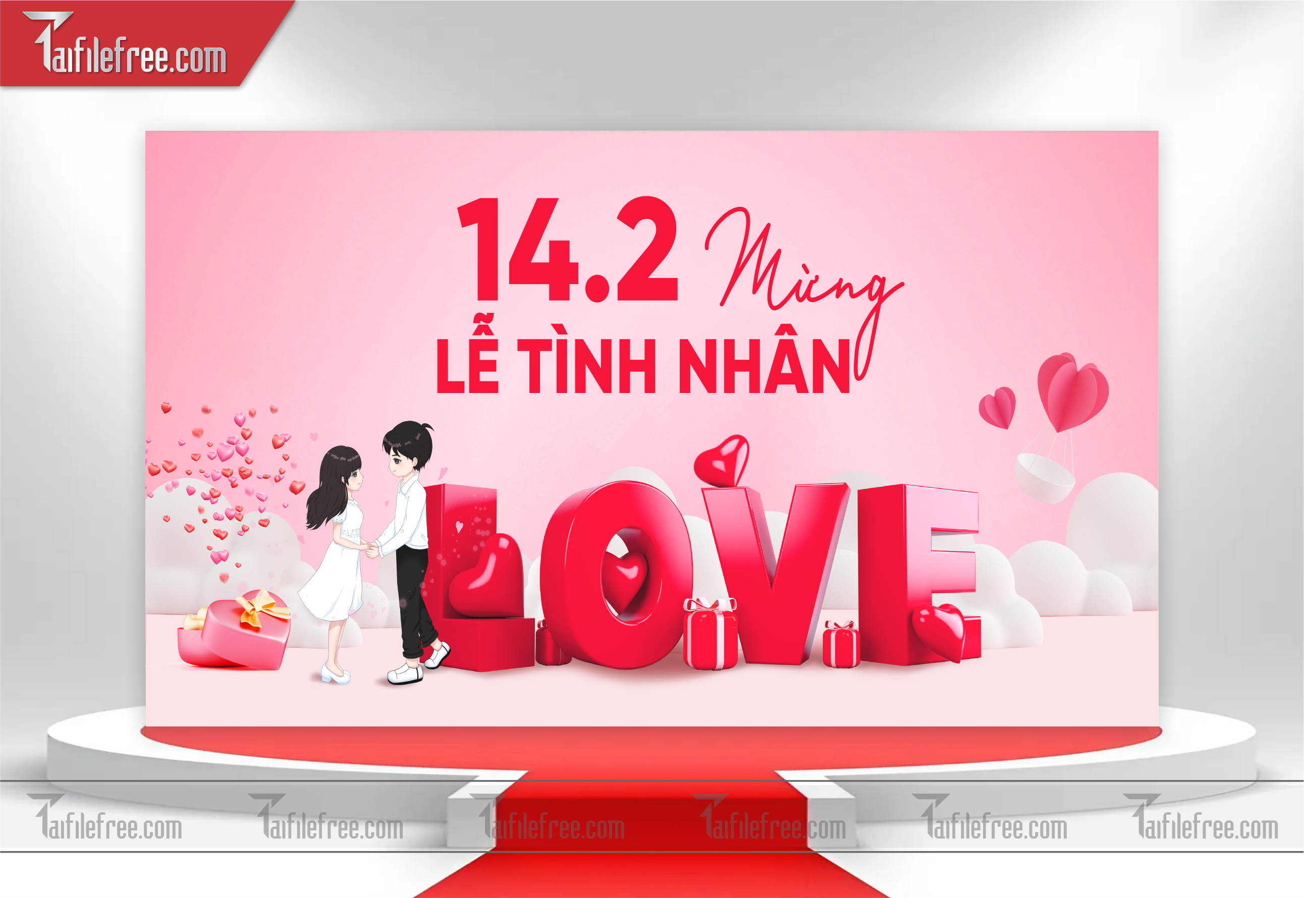 Mẫu Thiết Kế Background Ngày Valentine 14-02_L12