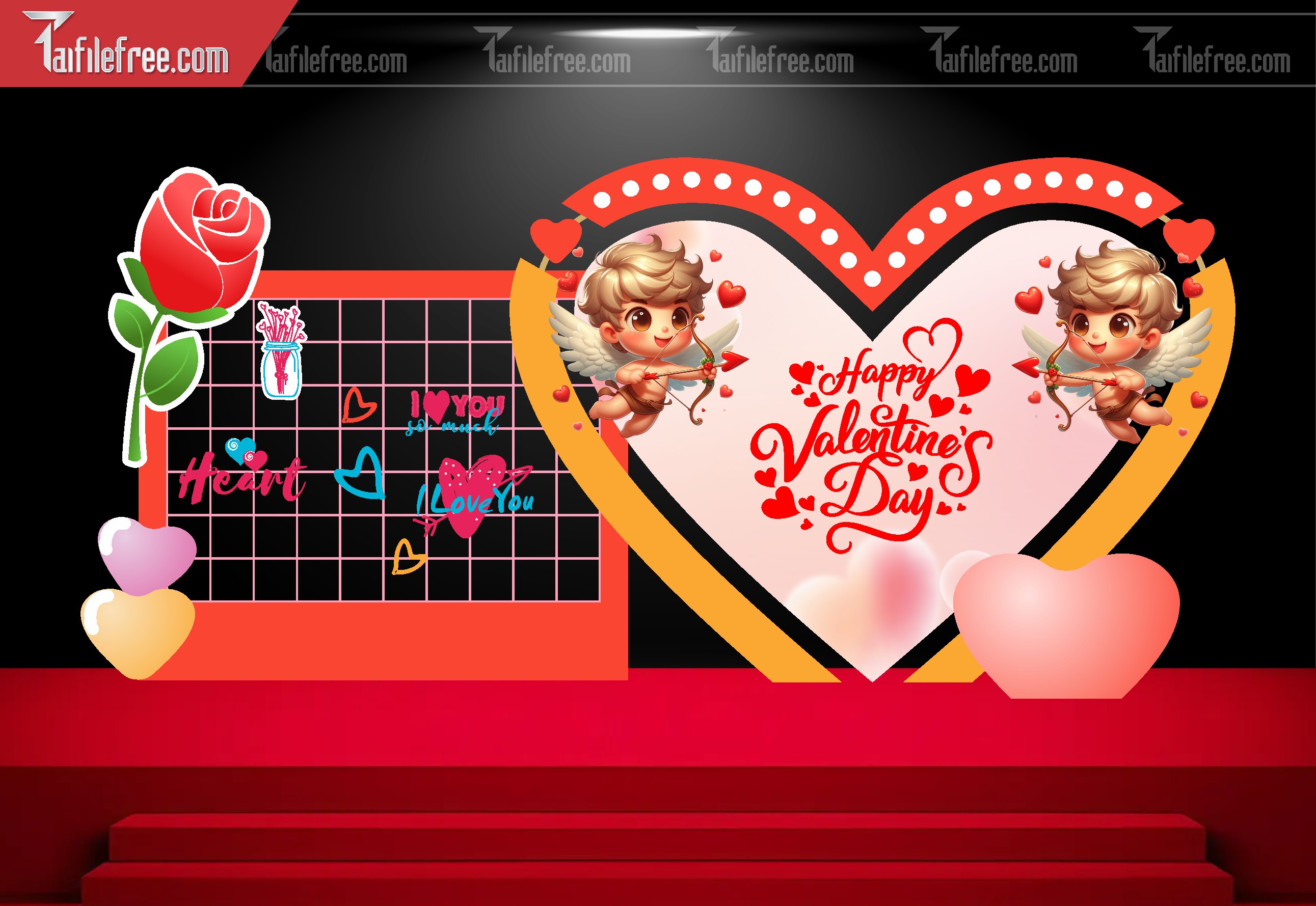 Mẫu Thiết Kế Background Ngày Valentine 14-02_L44